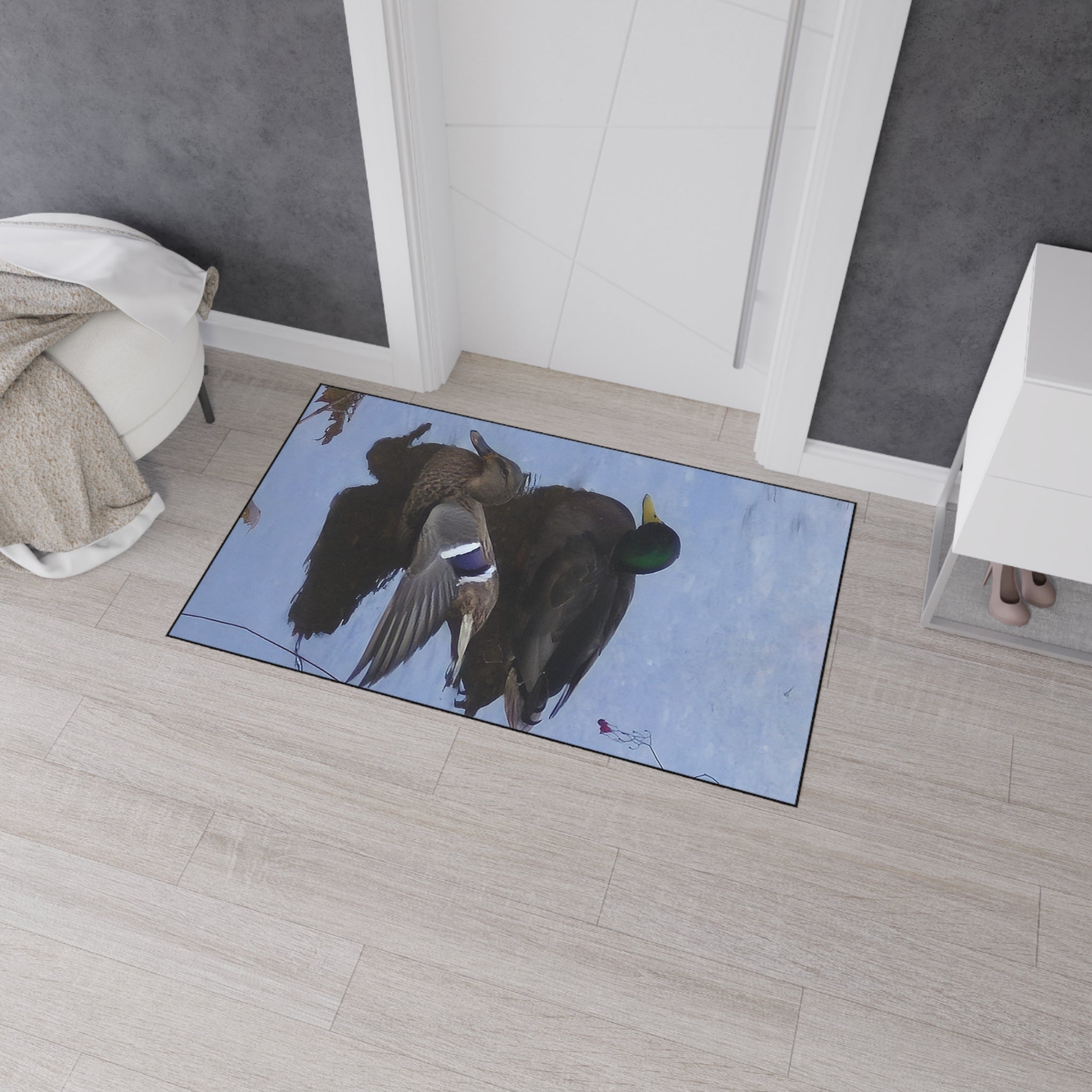 Duck Pond Heavy-Duty Floor Mat — Waterproof Entry Rug with Mallard Photo