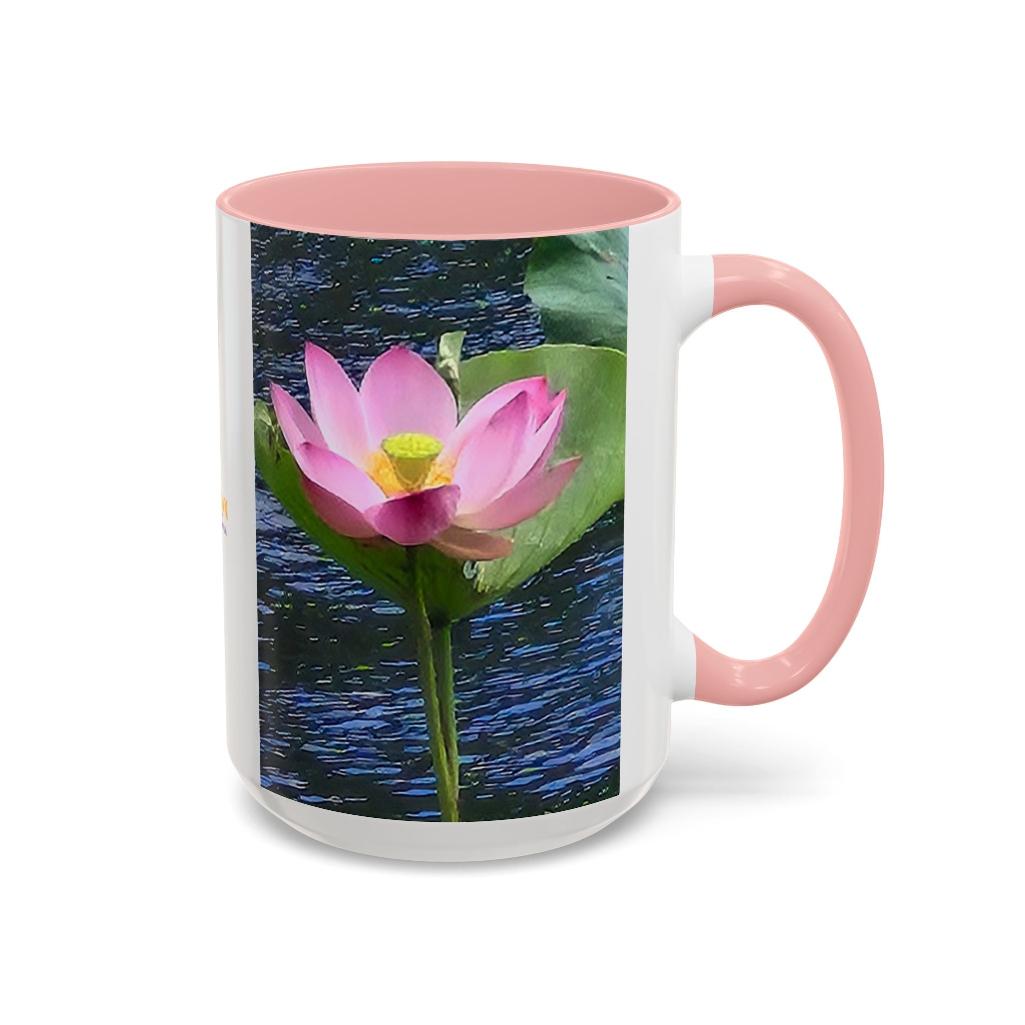 Lotus Water Garden Accent Coffee Mug — Upsundown Logo
