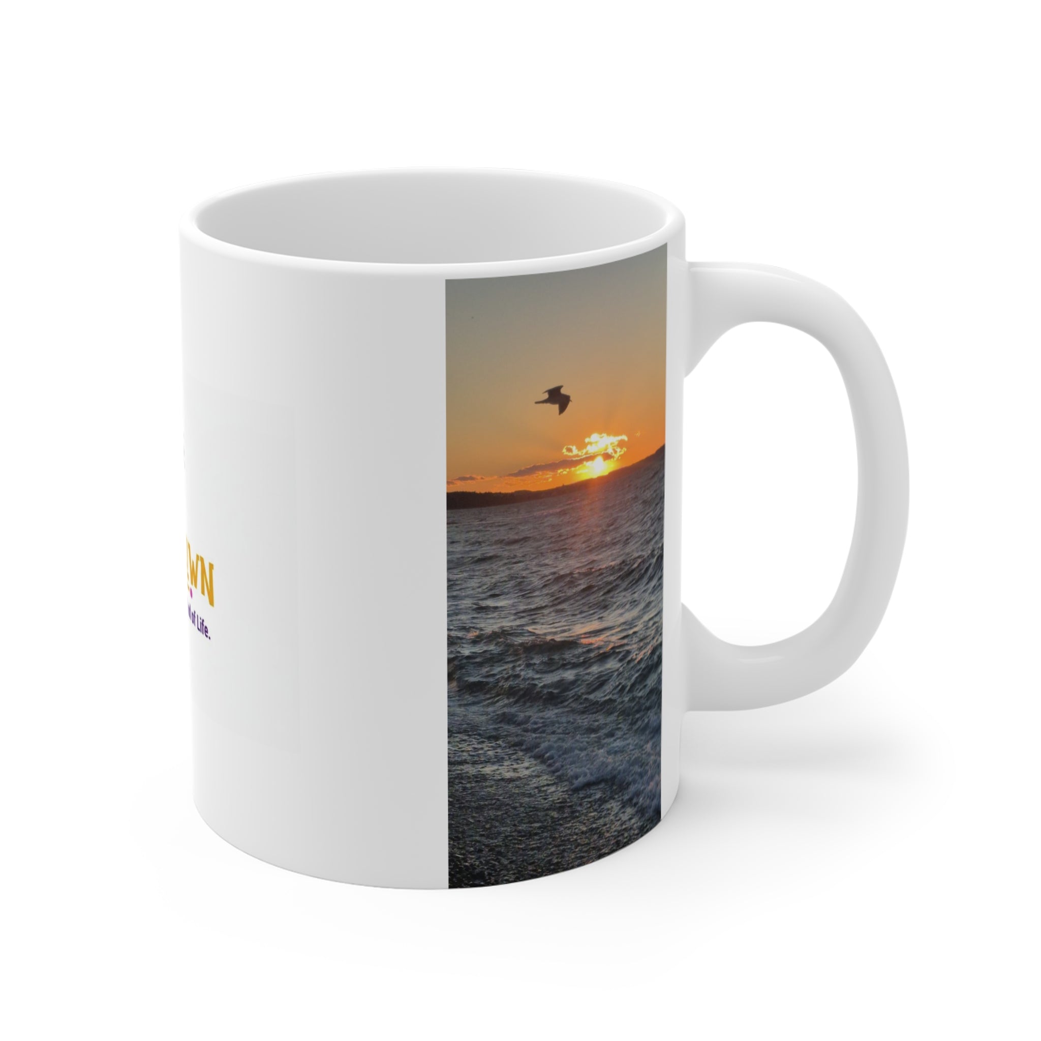 Sunrise Vibes Mug, Inspirational Coffee Cup, Gift for Nature Lovers, Beach Decor, Positive Affirmation Drinkware