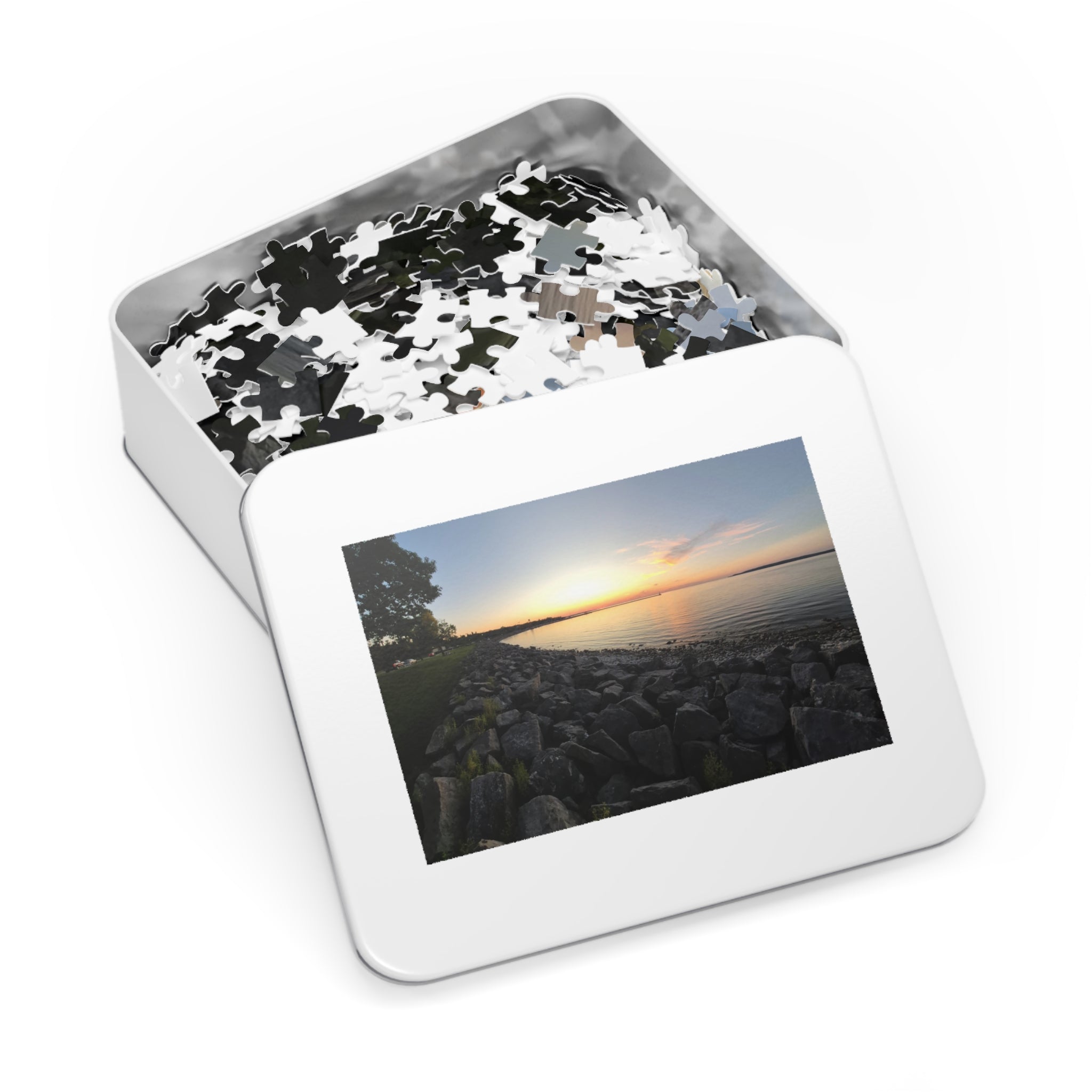 Scenic Sunset Jigsaw Puzzle with Tin – 500 Pieces