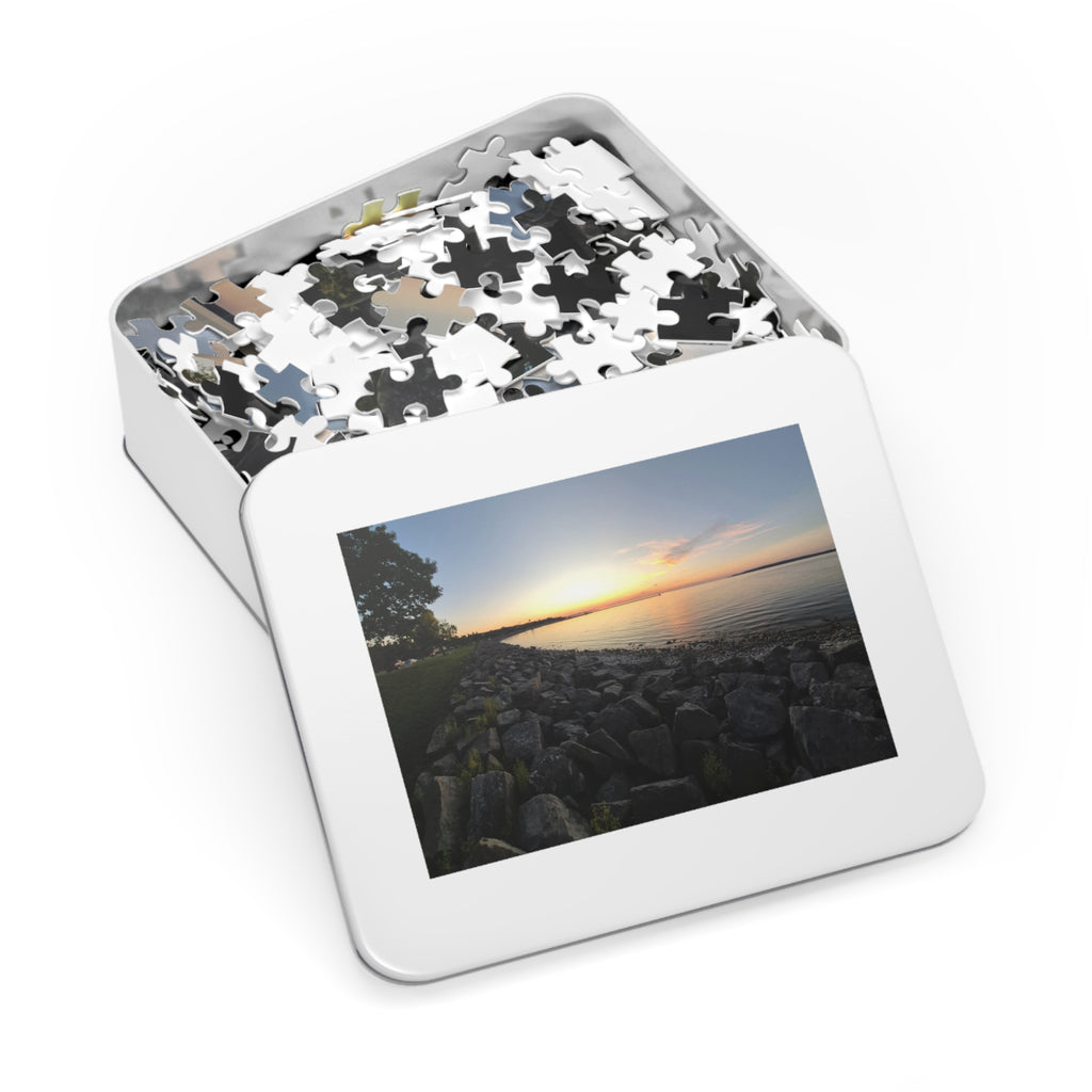 Scenic Sunset Jigsaw Puzzle with Tin – 500 Pieces