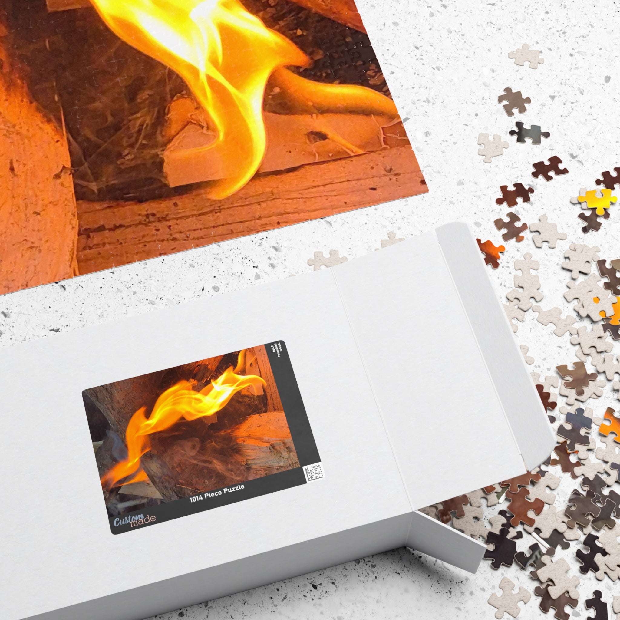 Fire-Themed Puzzle - 110/252/520/1014 Pieces - Perfect for Family Game Night