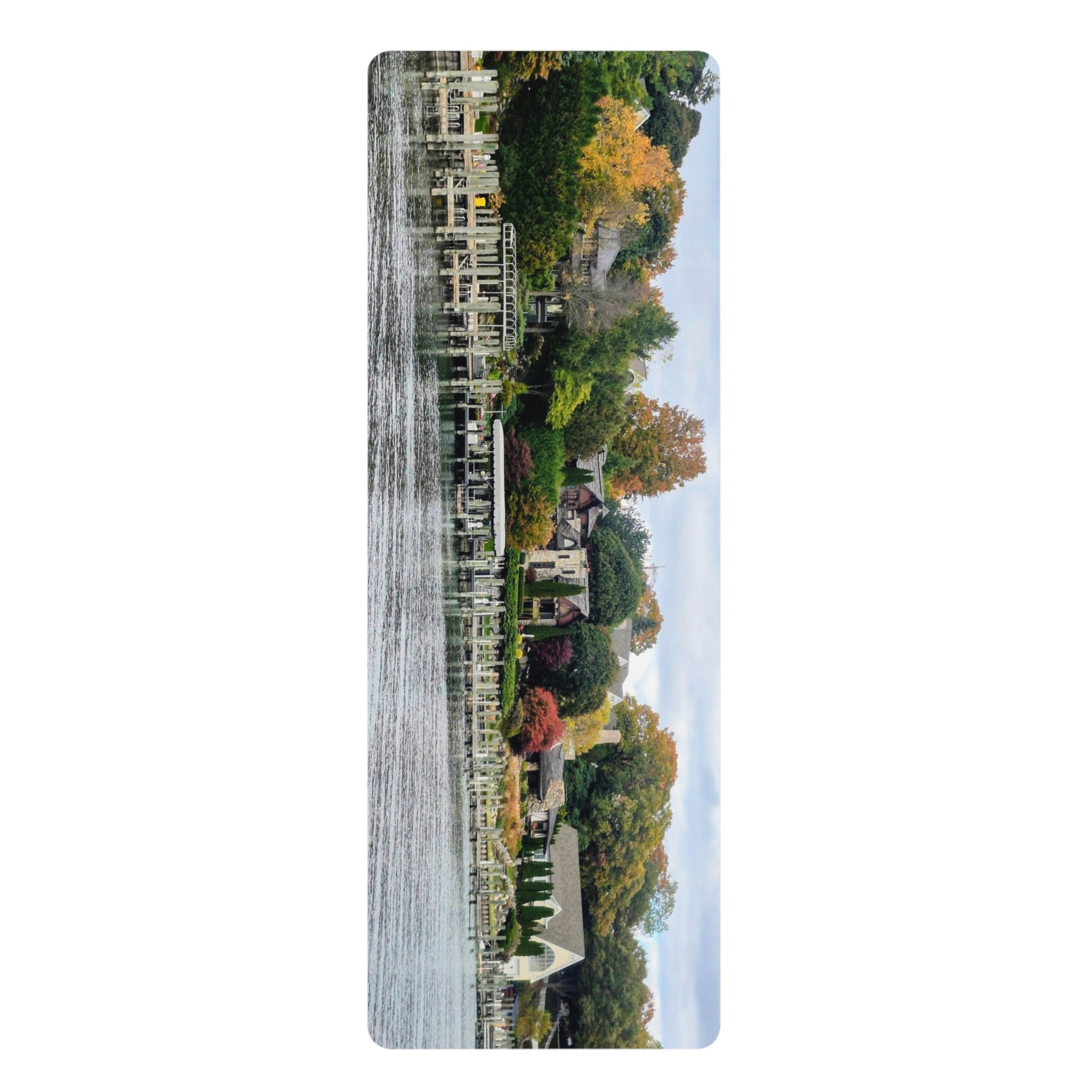 Scenic Rubber Yoga Mat - Non-Slip Exercise Mat for Home and Studio