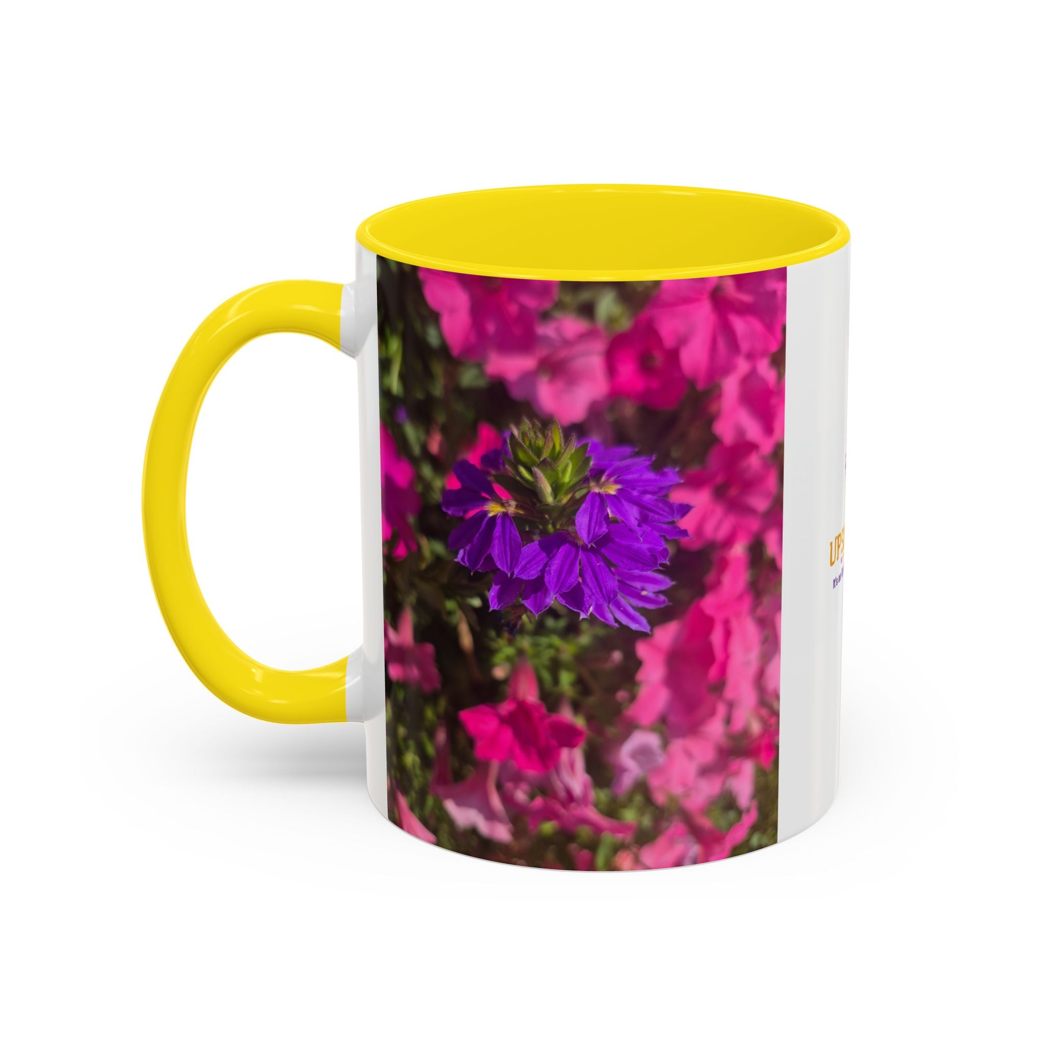Floral Accent Coffee Mug — Upsundown Logo 11/15oz