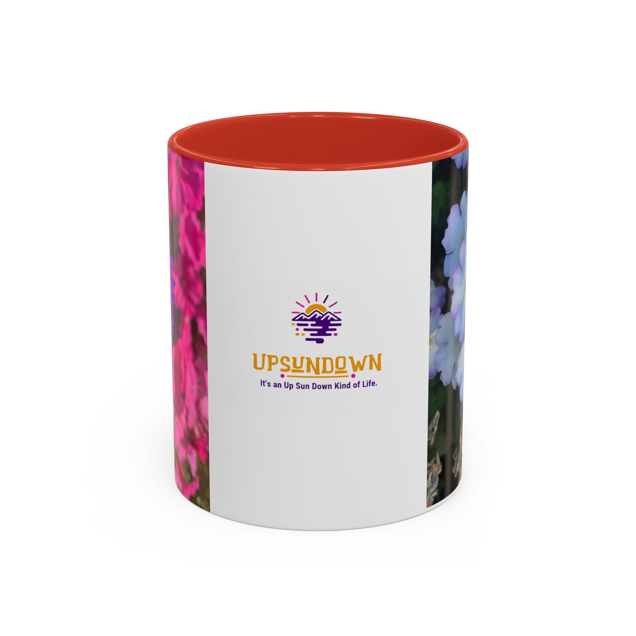 Floral Accent Coffee Mug — Upsundown Logo 11/15oz