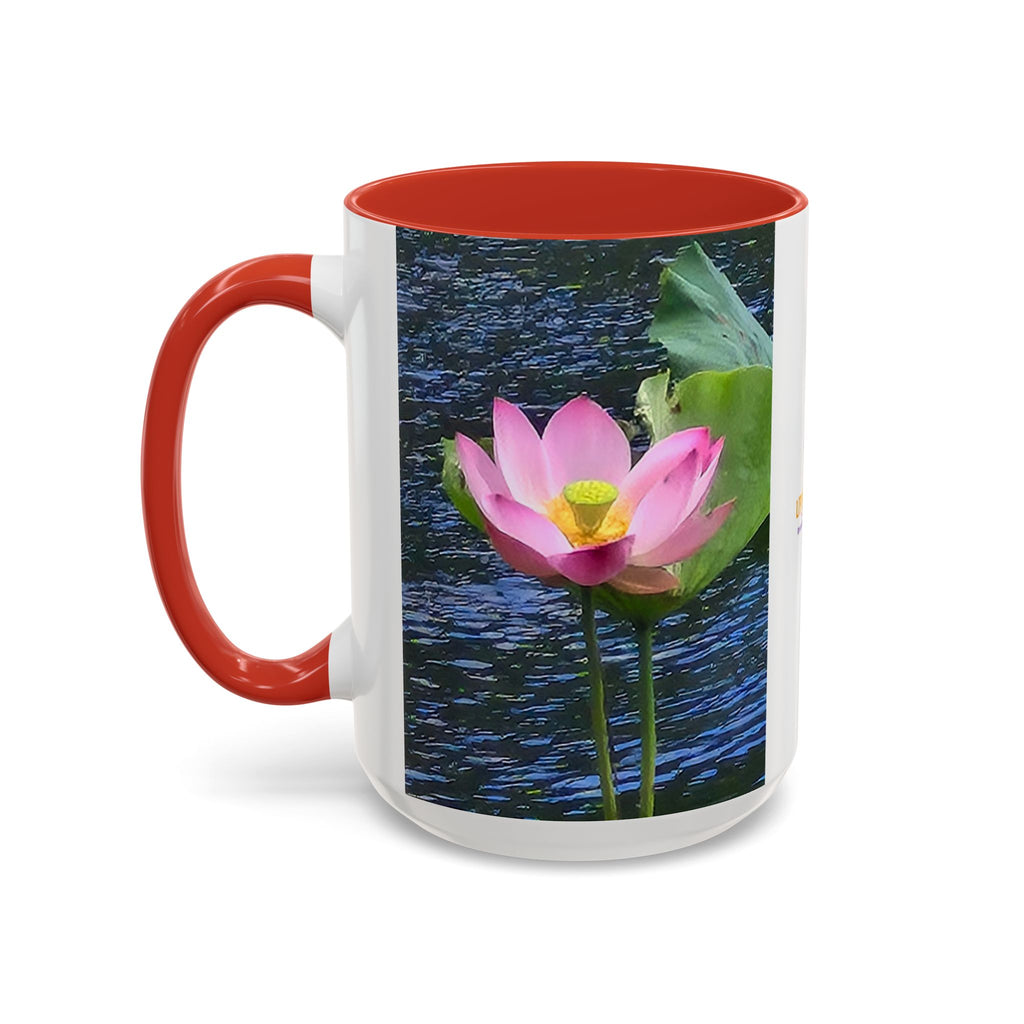 Lotus Water Garden Accent Coffee Mug — Upsundown Logo
