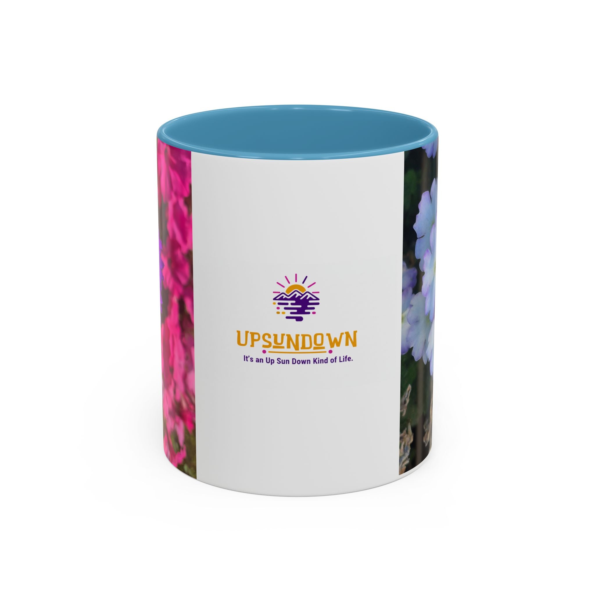 Floral Accent Coffee Mug — Upsundown Logo 11/15oz