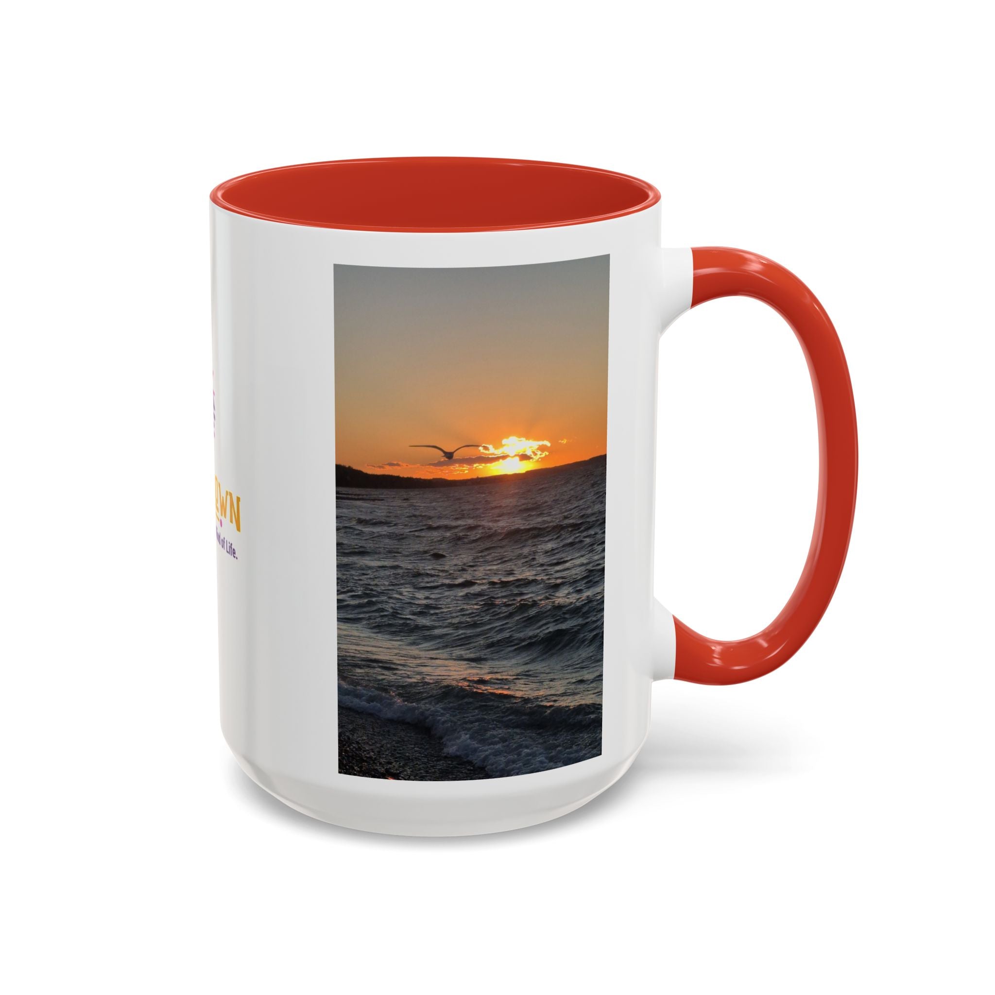 Sunset Vibes Coffee Mug – 11oz & 15oz with Inspirational 'Upsundown' Design