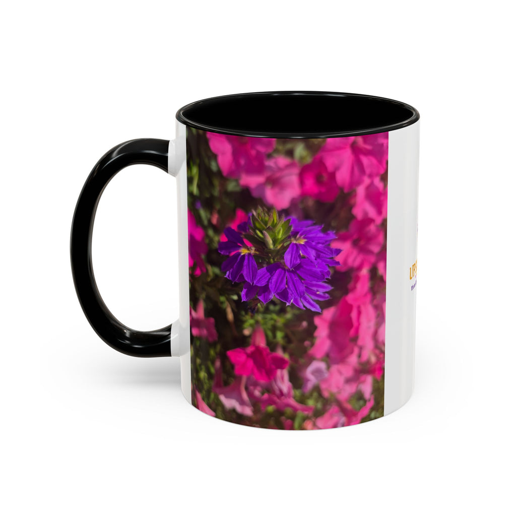 Floral Accent Coffee Mug — Upsundown Logo 11/15oz