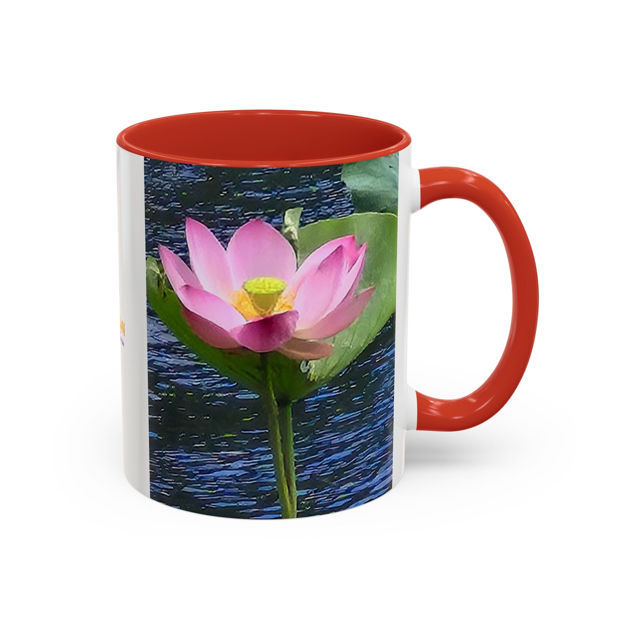 Lotus Water Garden Accent Coffee Mug — Upsundown Logo