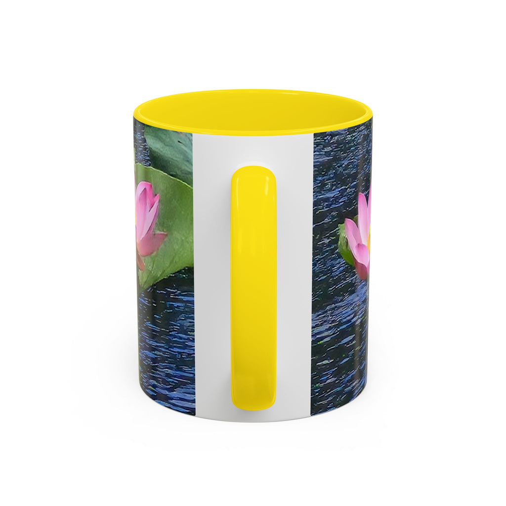 Lotus Water Garden Accent Coffee Mug — Upsundown Logo