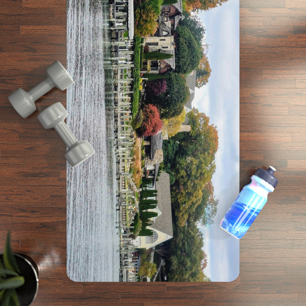 Scenic Rubber Yoga Mat - Non-Slip Exercise Mat for Home and Studio