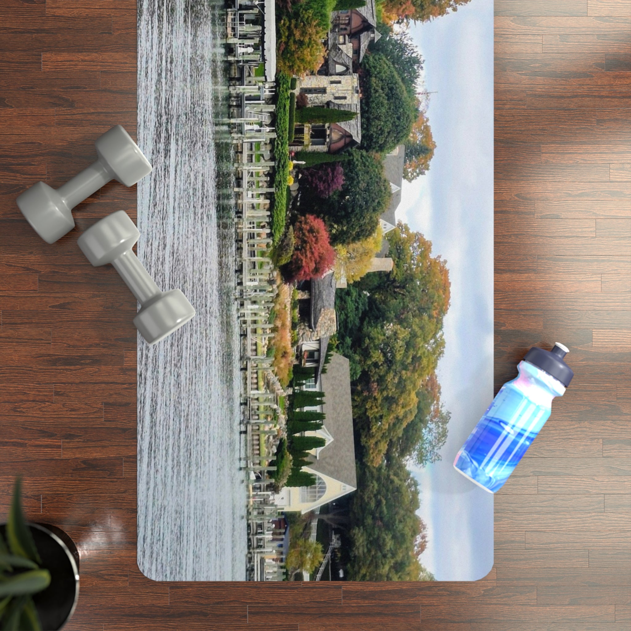 Scenic Rubber Yoga Mat - Non-Slip Exercise Mat for Home and Studio