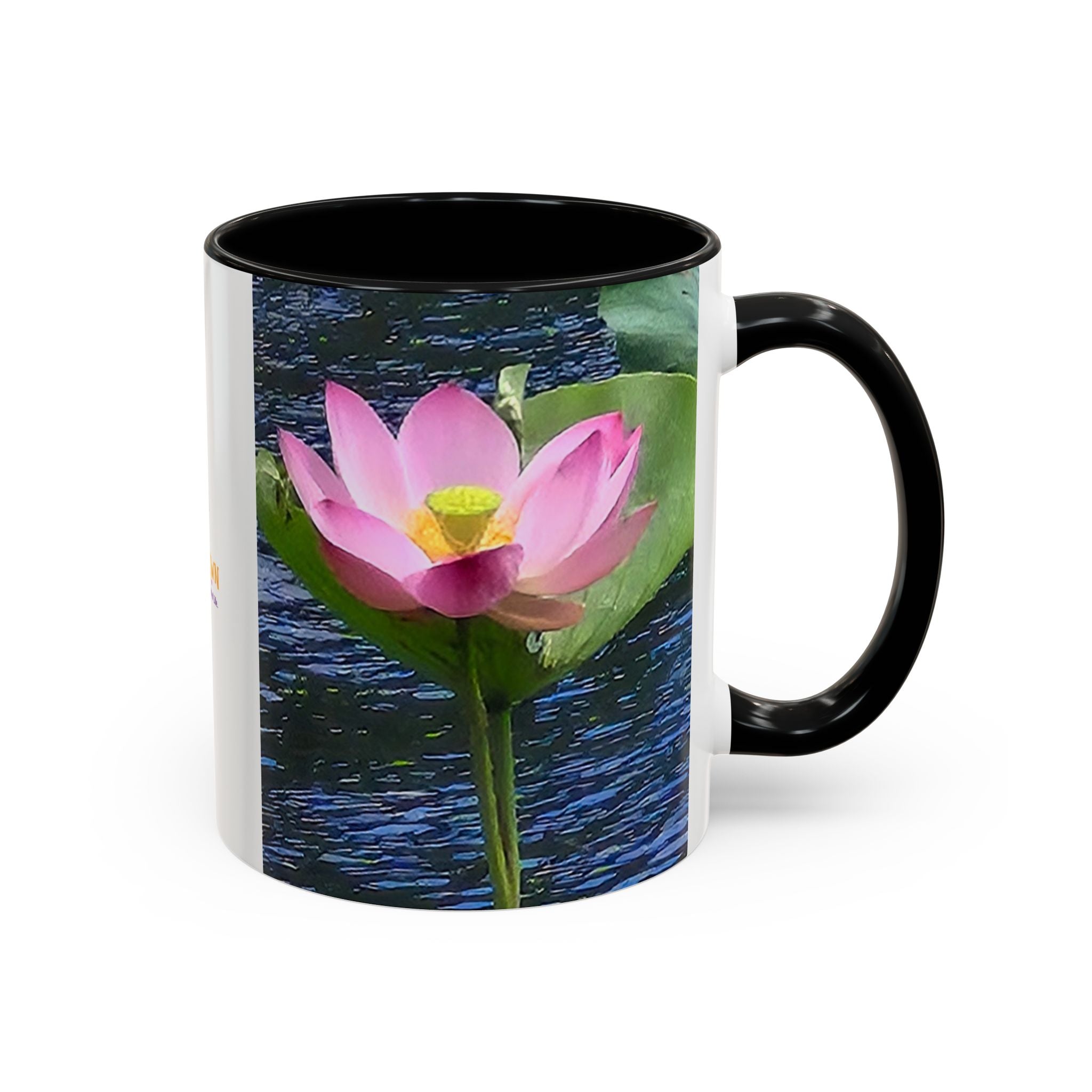 Lotus Water Garden Accent Coffee Mug — Upsundown Logo