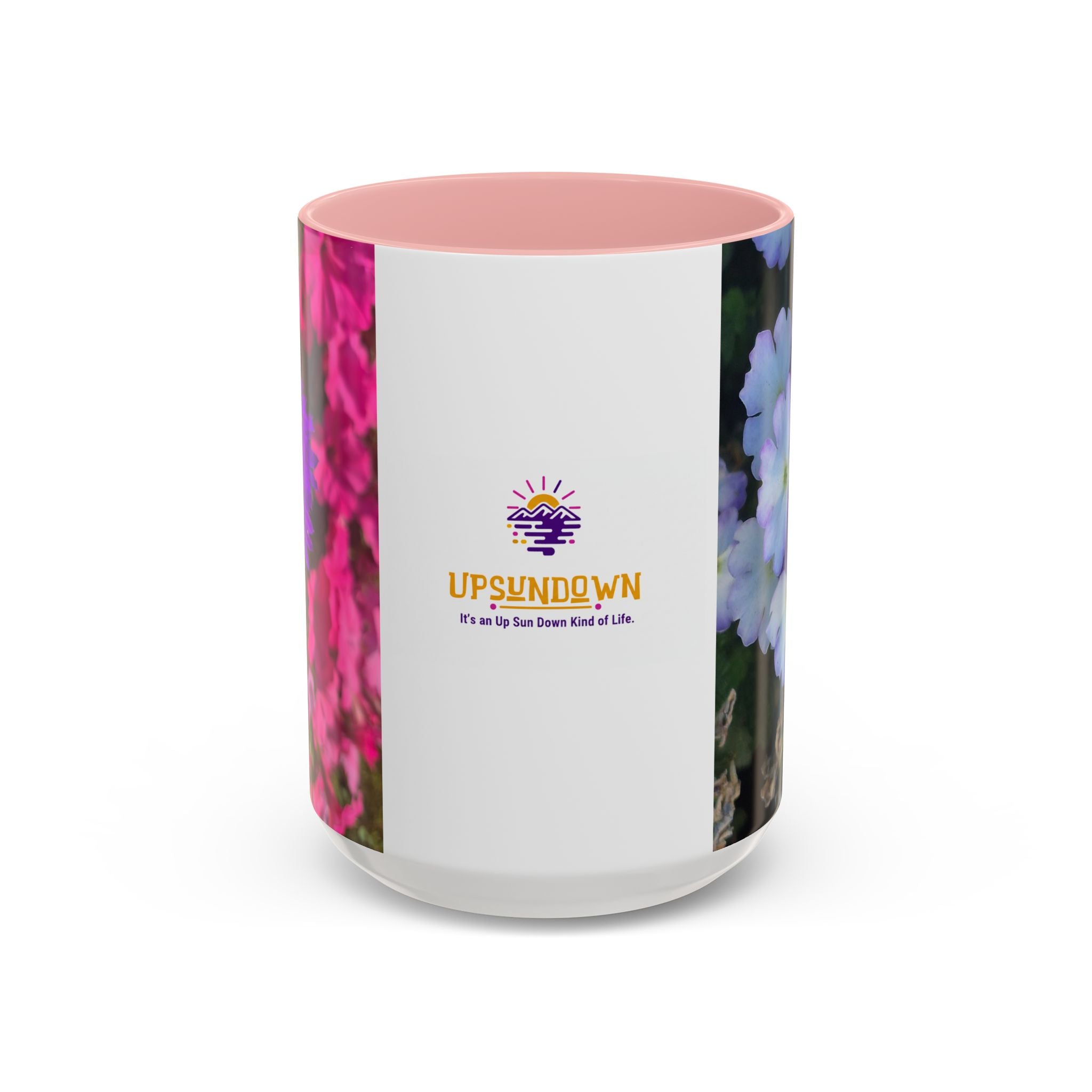 Floral Accent Coffee Mug — Upsundown Logo 11/15oz