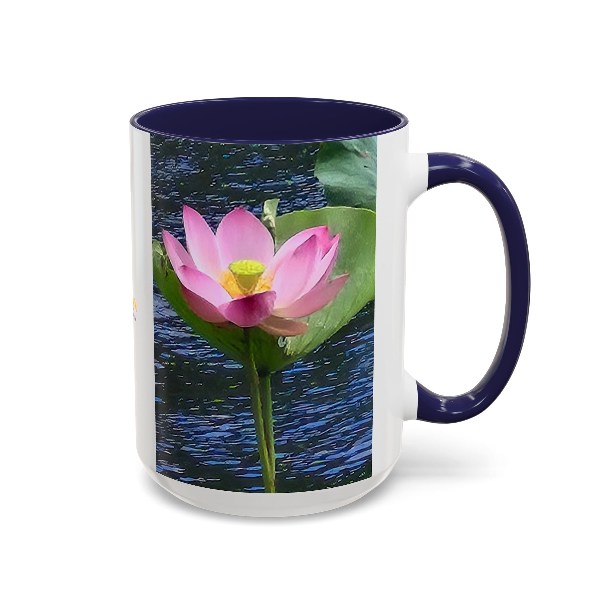 Lotus Water Garden Accent Coffee Mug — Upsundown Logo