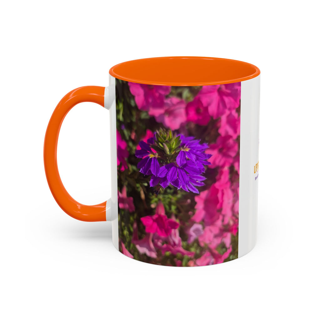 Floral Accent Coffee Mug — Upsundown Logo 11/15oz