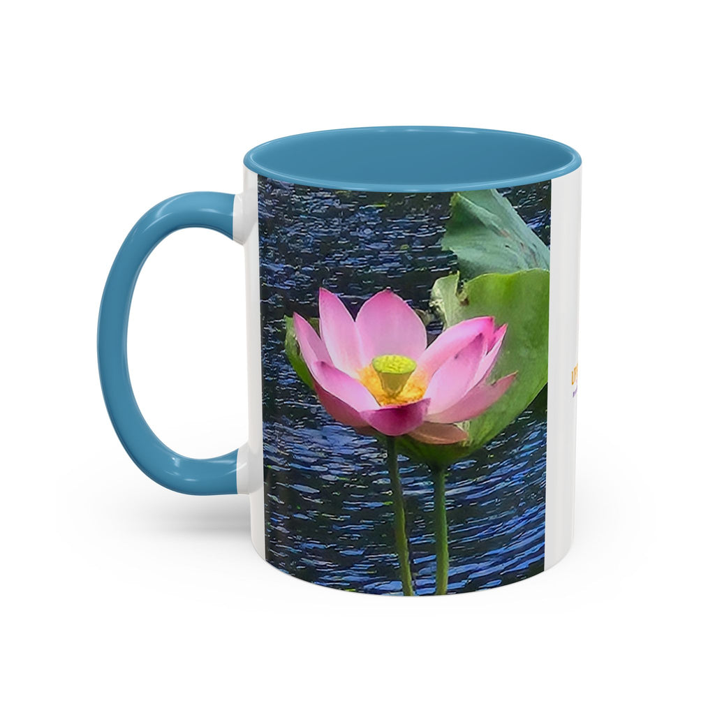 Lotus Water Garden Accent Coffee Mug — Upsundown Logo