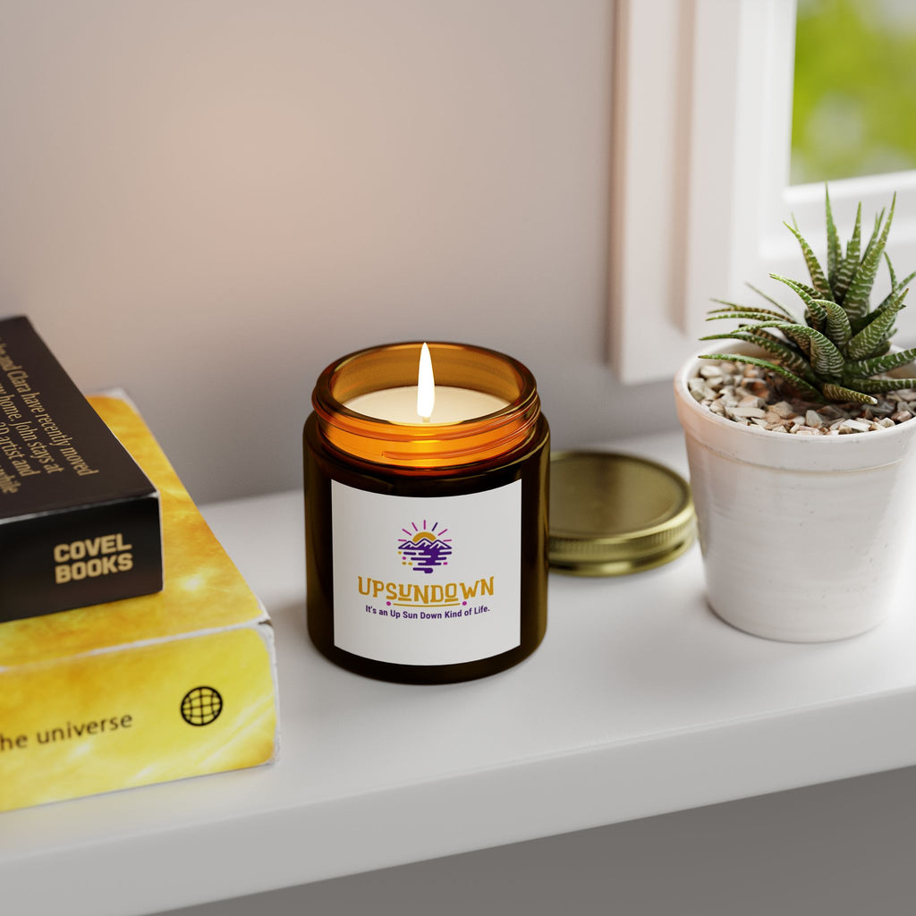 Coconut Apricot Scented Candle – "Upsundown" Relaxation Jar