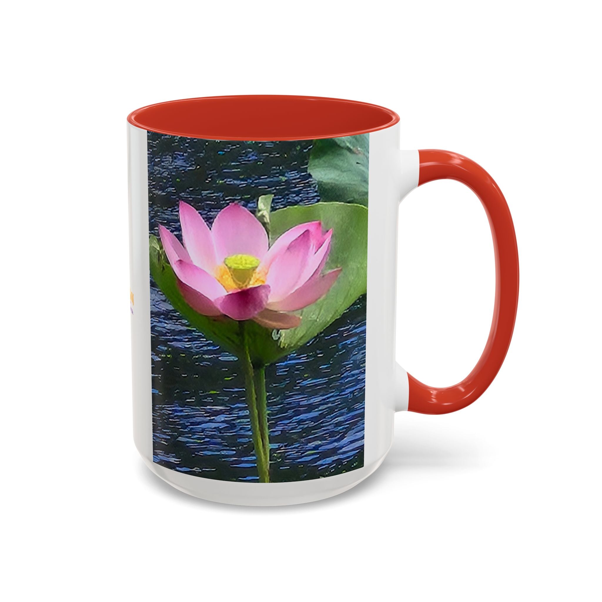 Lotus Water Garden Accent Coffee Mug — Upsundown Logo