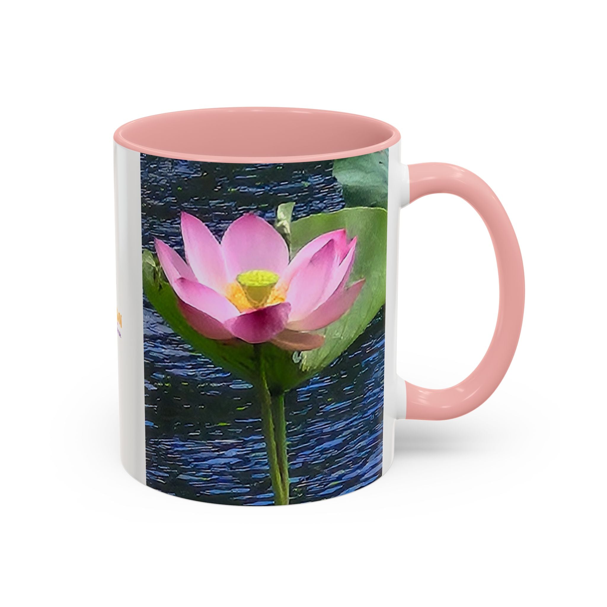 Lotus Water Garden Accent Coffee Mug — Upsundown Logo