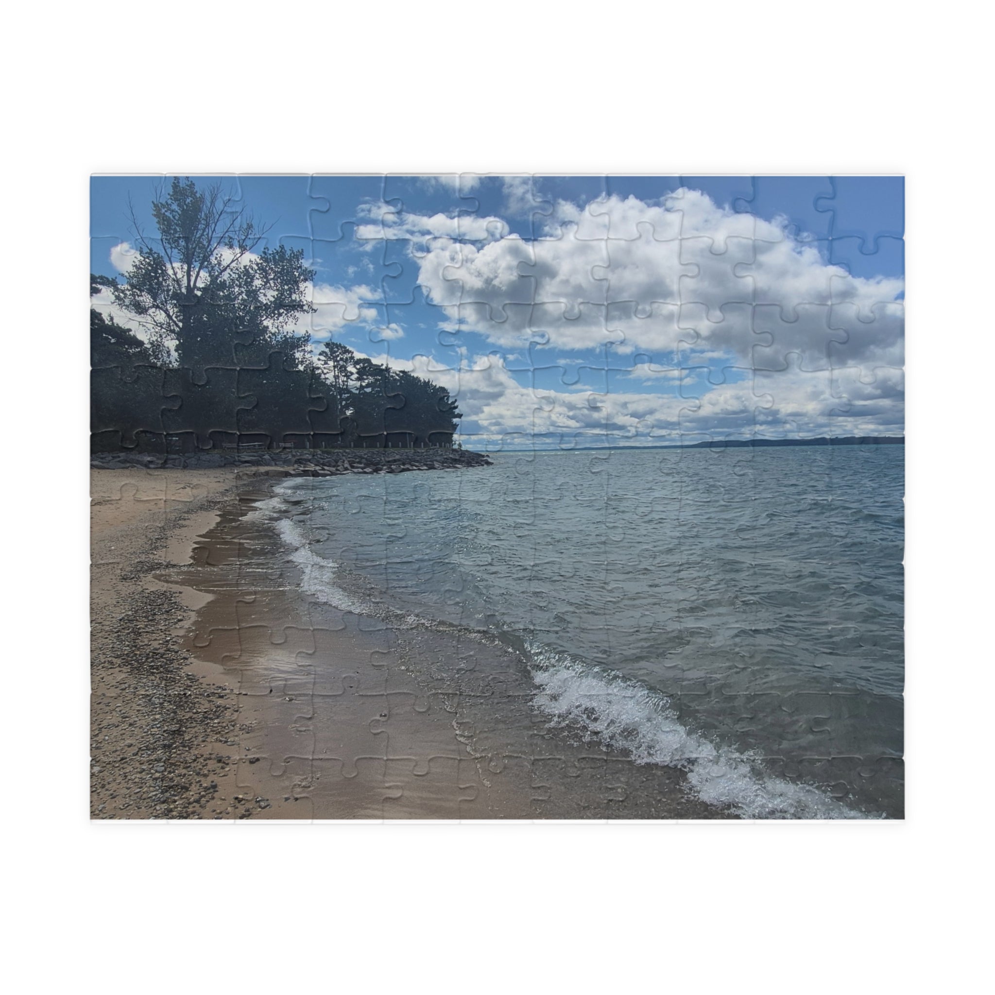 Beach Scene Puzzle (110, 252, 520, 1014-piece) - Relaxing Coastal Vibes for Family Fun