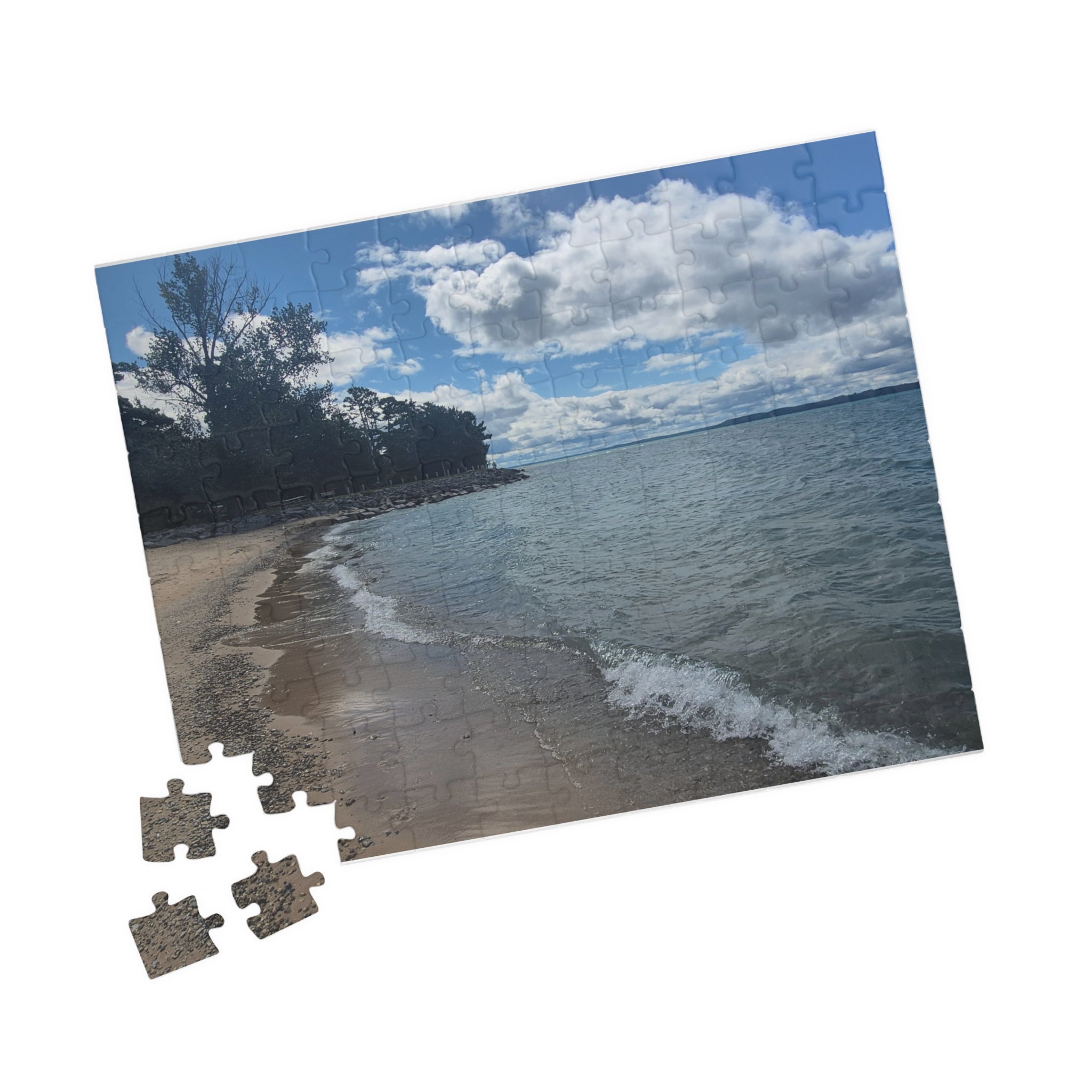 Beach Scene Puzzle (110, 252, 520, 1014-piece) - Relaxing Coastal Vibes for Family Fun