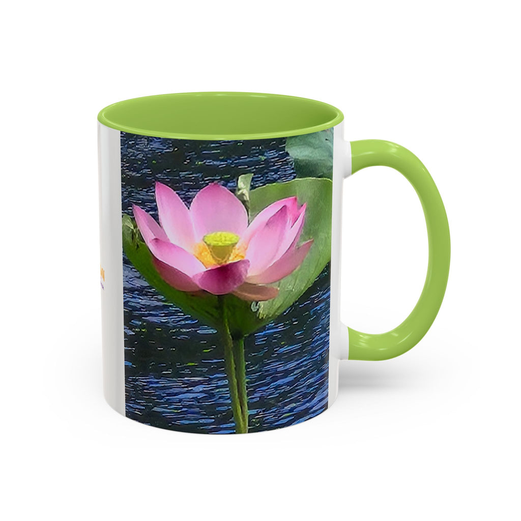 Lotus Water Garden Accent Coffee Mug — Upsundown Logo