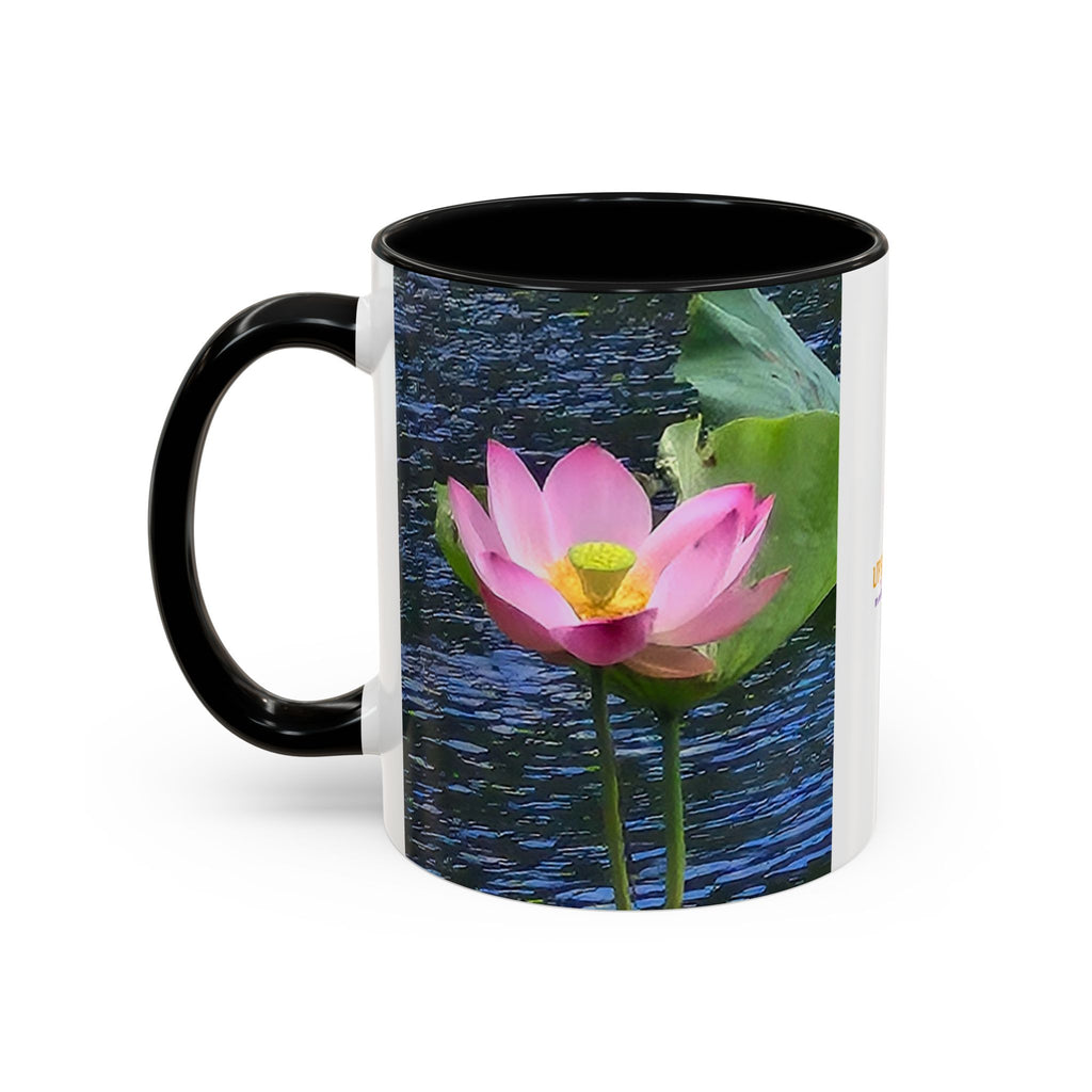 Lotus Water Garden Accent Coffee Mug — Upsundown Logo