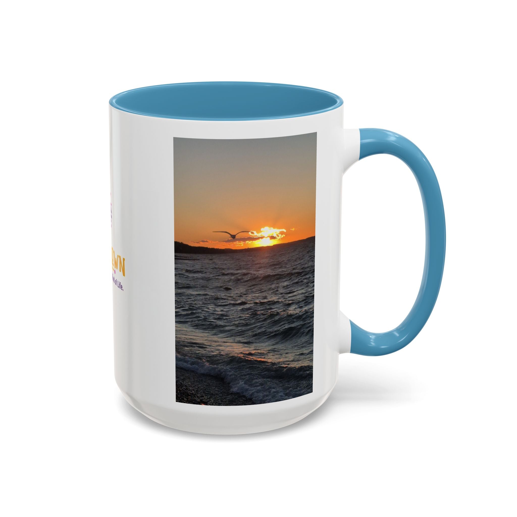 Sunset Vibes Coffee Mug – 11oz & 15oz with Inspirational 'Upsundown' Design