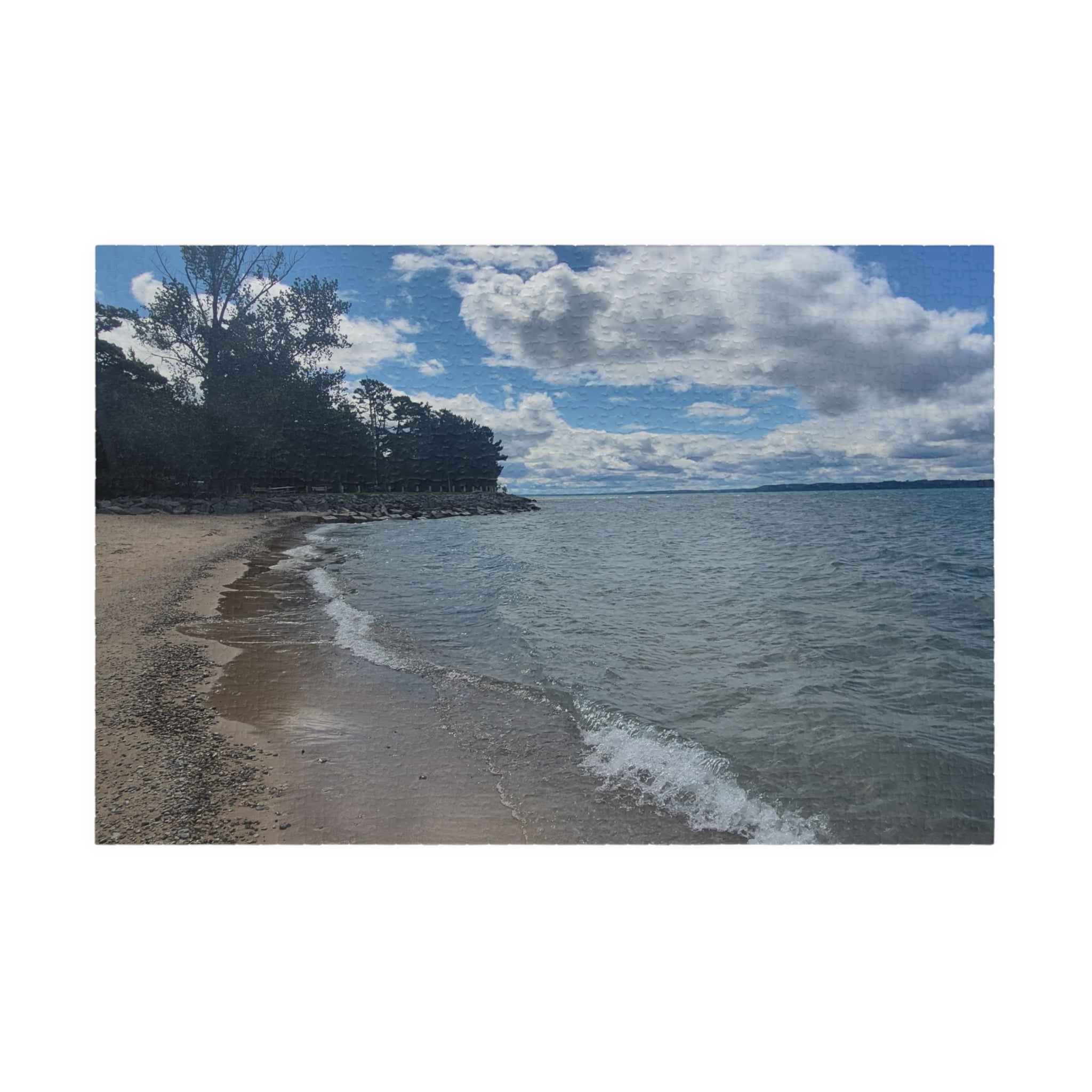 Beach Scene Puzzle (110, 252, 520, 1014-piece) - Relaxing Coastal Vibes for Family Fun