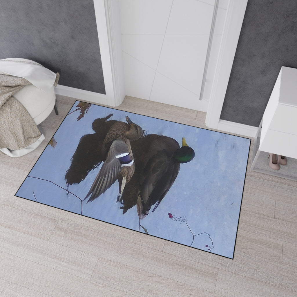 Duck Pond Heavy-Duty Floor Mat — Waterproof Entry Rug with Mallard Photo