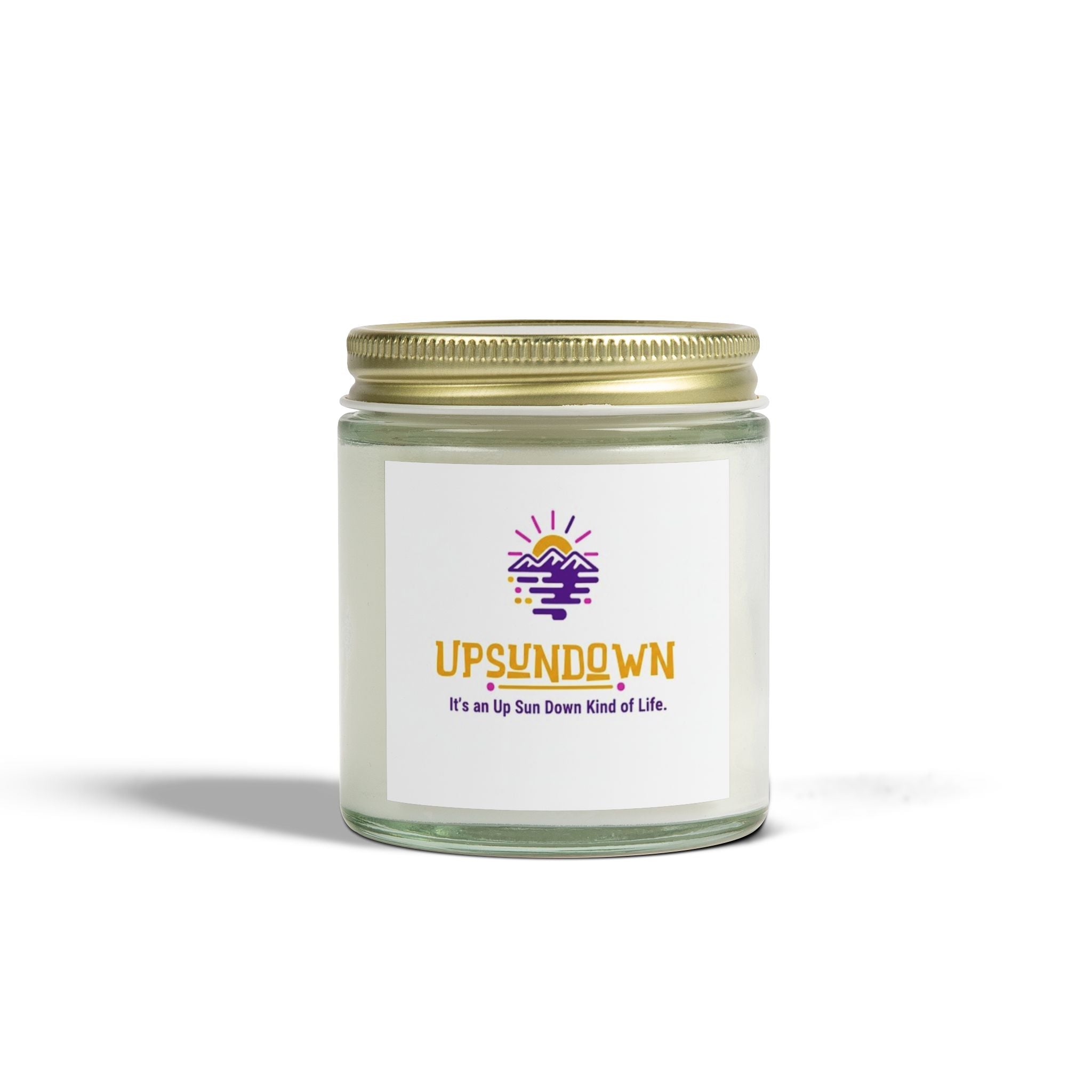 Coconut Apricot Scented Candle – "Upsundown" Relaxation Jar