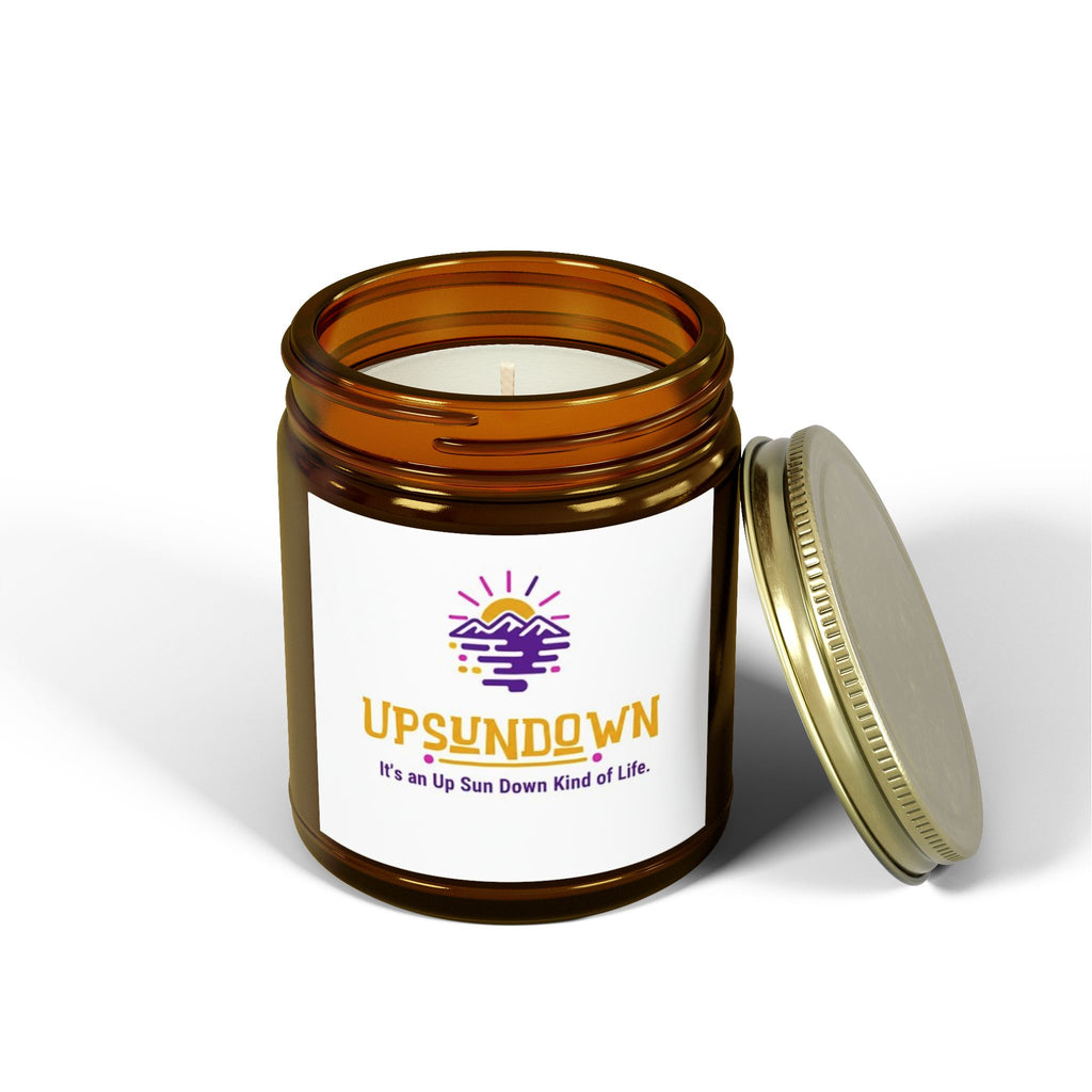 Coconut Apricot Scented Candle – "Upsundown" Relaxation Jar