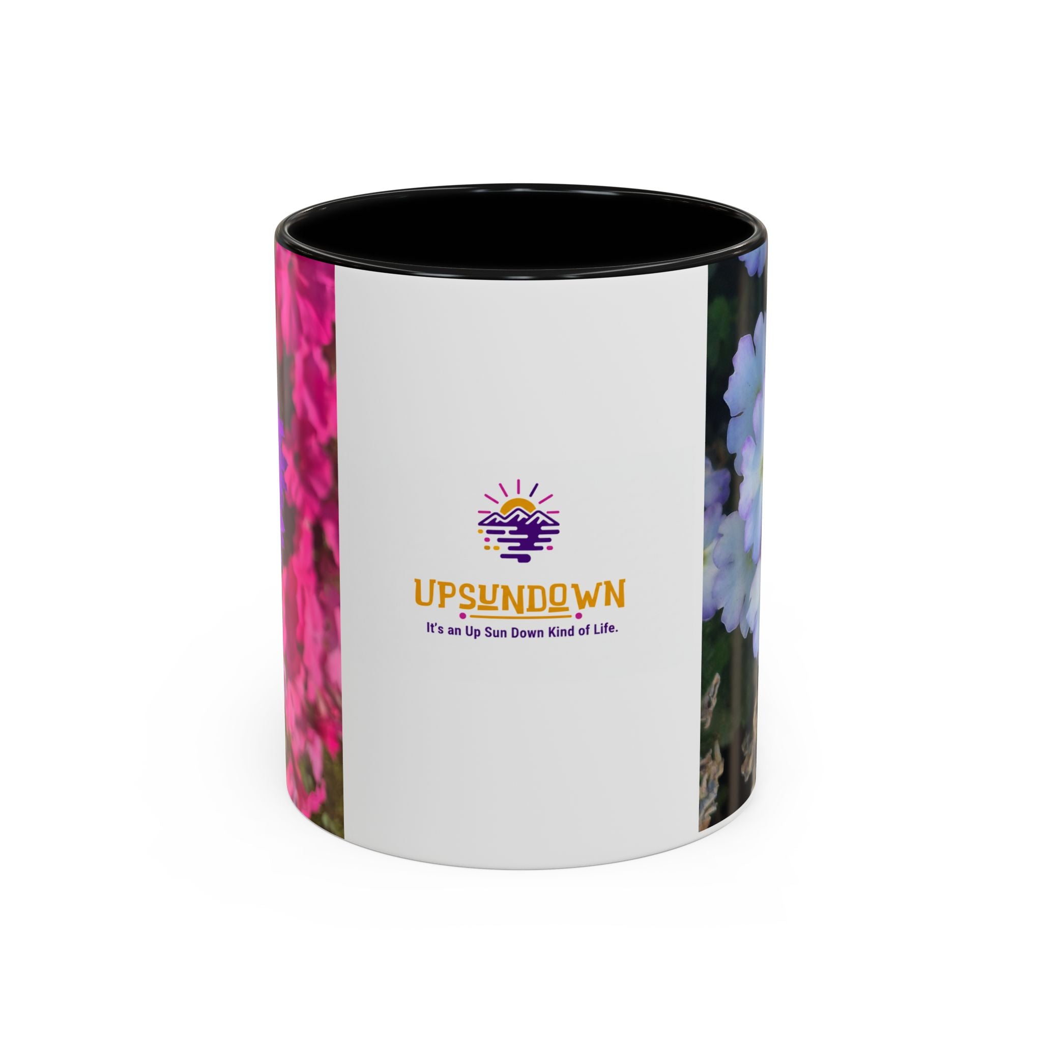Floral Accent Coffee Mug — Upsundown Logo 11/15oz