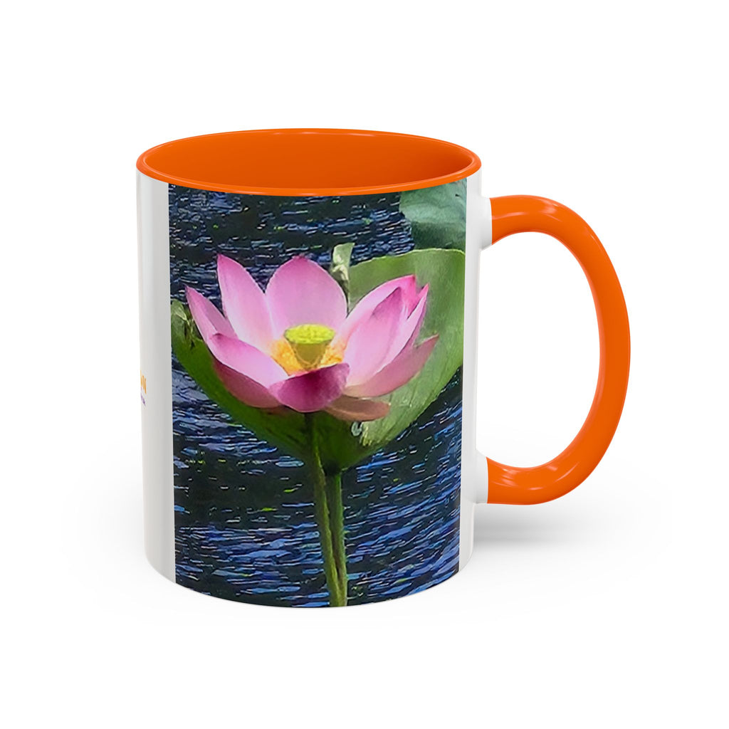 Lotus Water Garden Accent Coffee Mug — Upsundown Logo