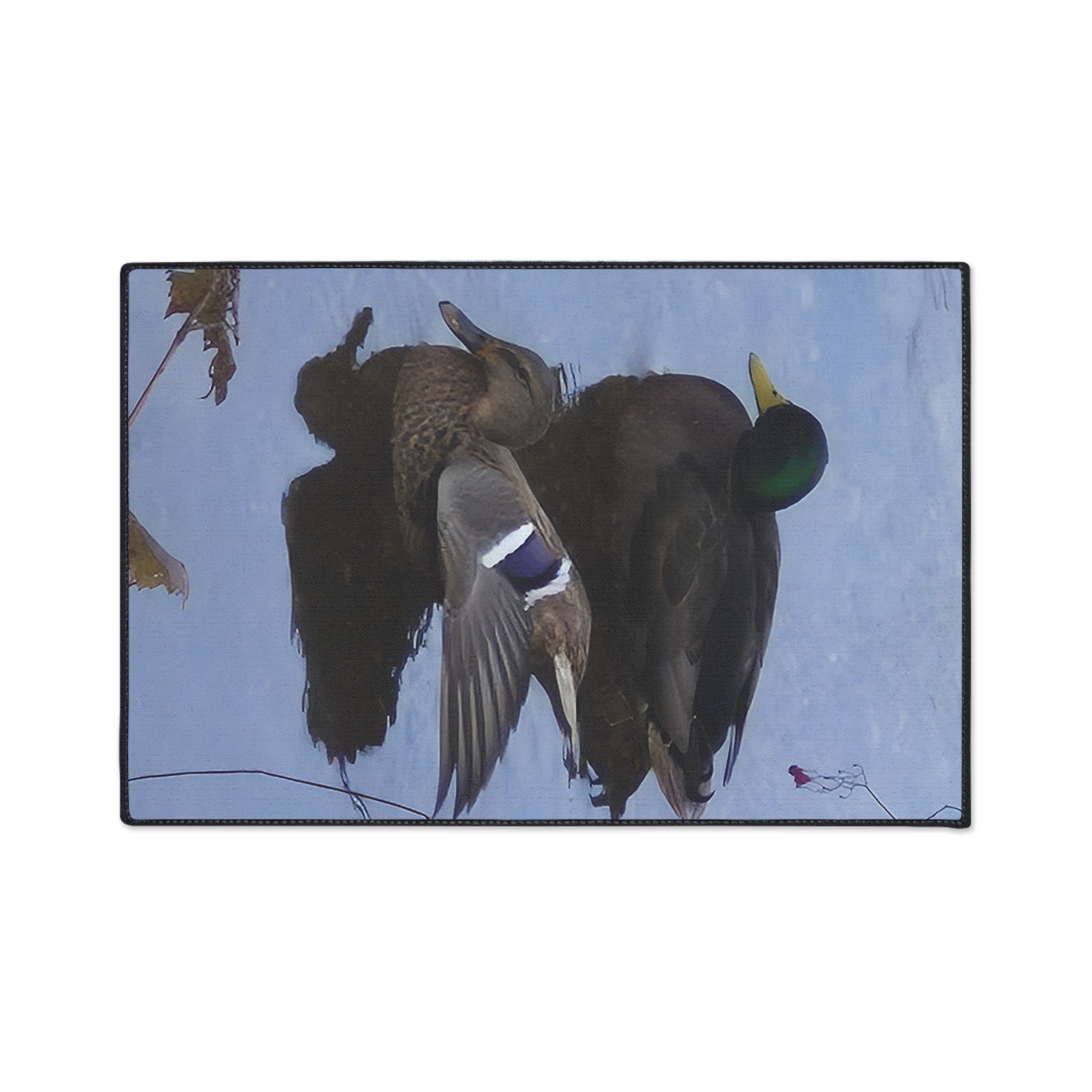 Duck Pond Heavy-Duty Floor Mat — Waterproof Entry Rug with Mallard Photo