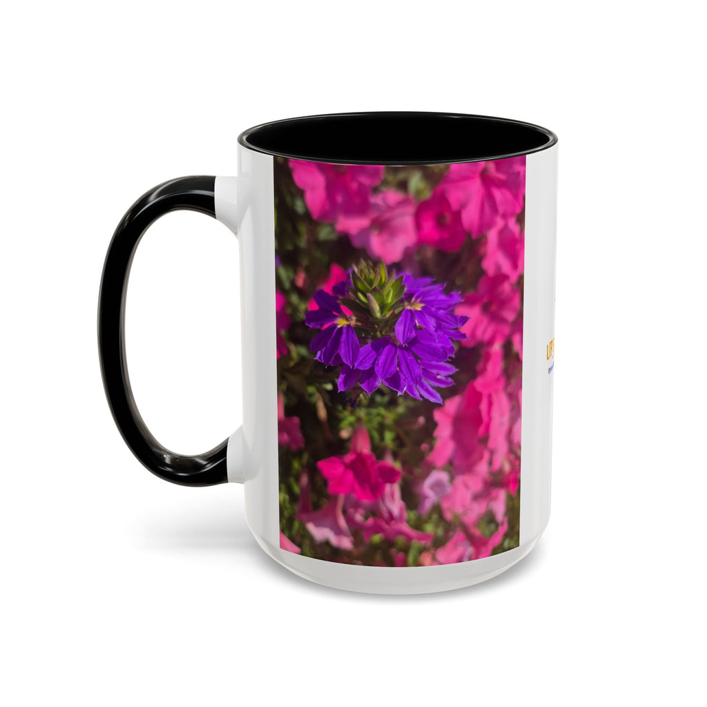Floral Accent Coffee Mug — Upsundown Logo 11/15oz