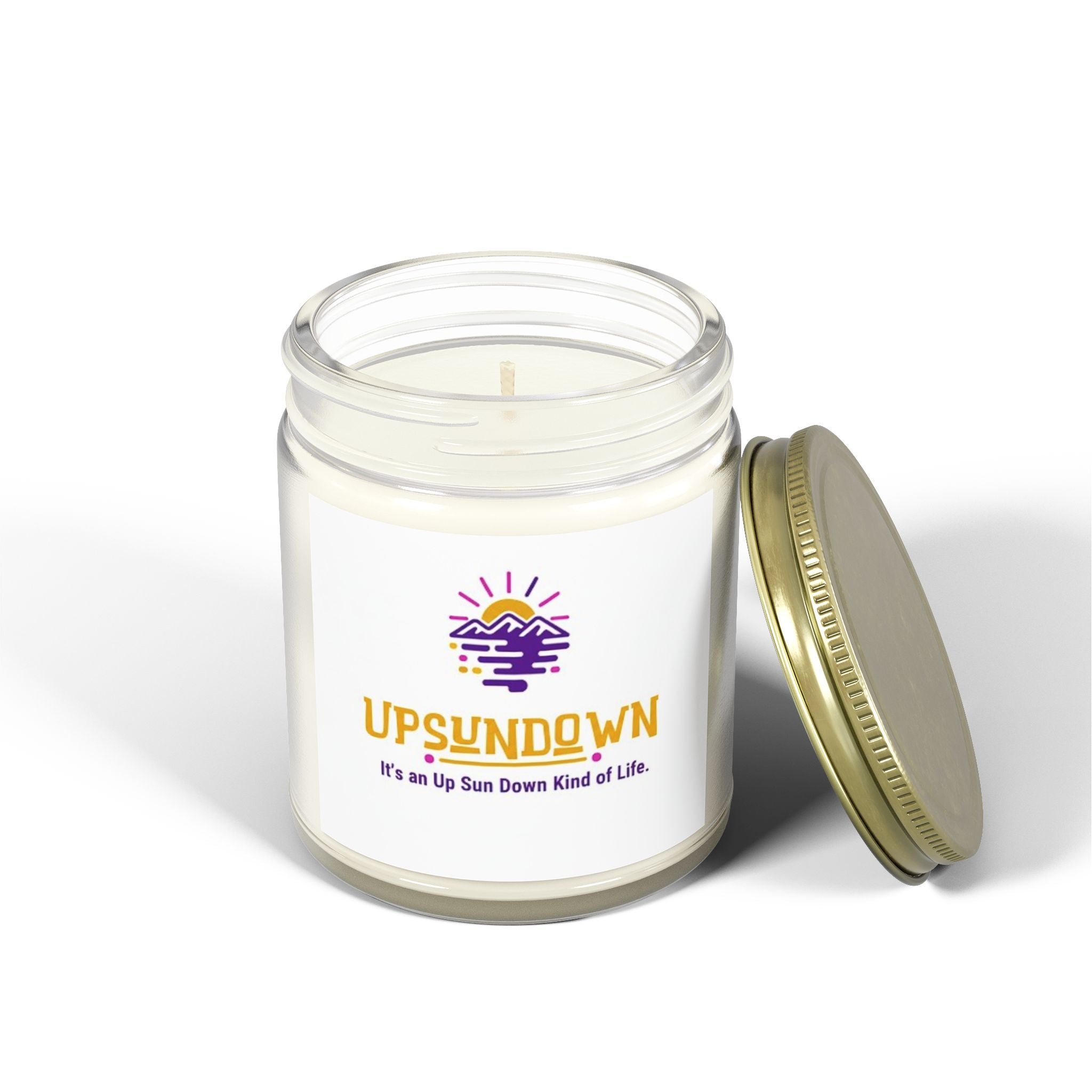 Coconut Apricot Scented Candle – "Upsundown" Relaxation Jar