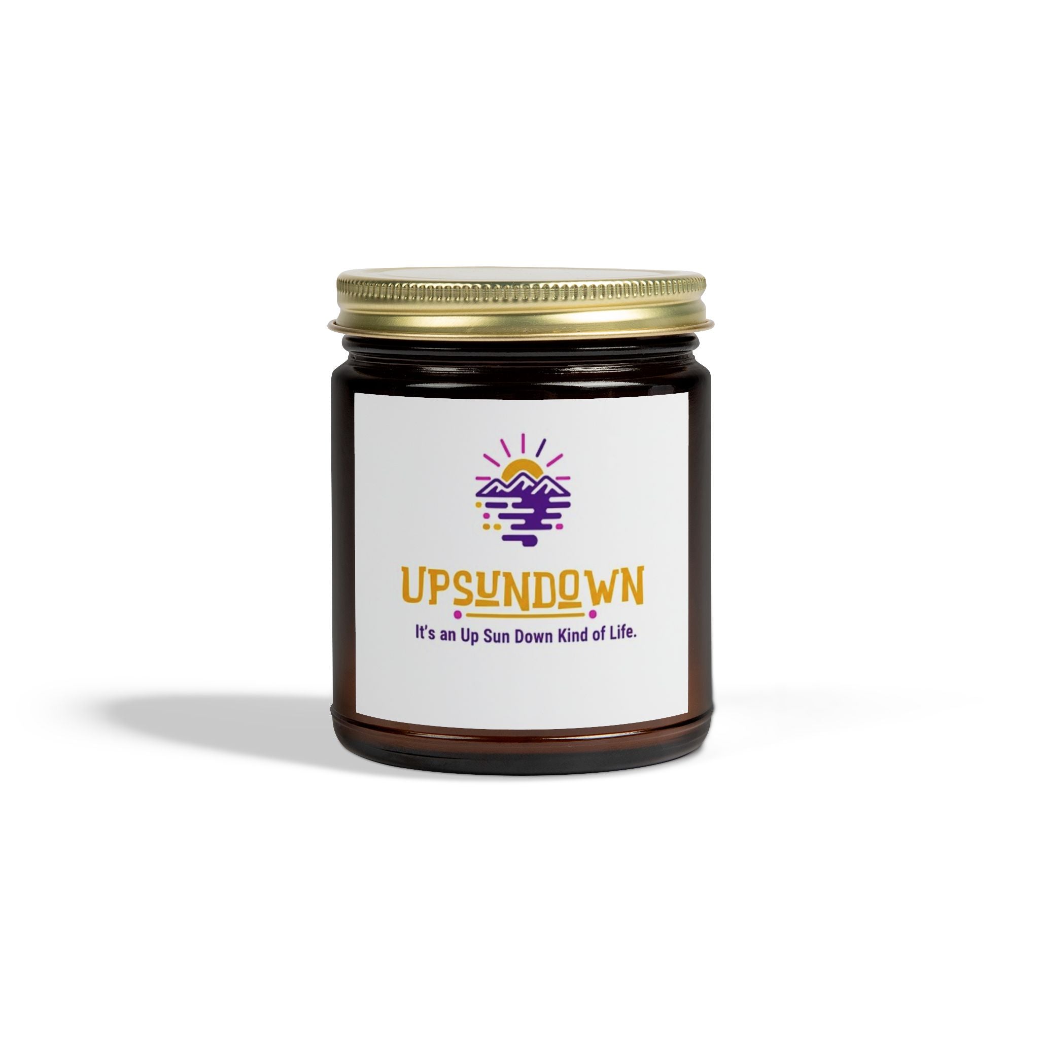 Coconut Apricot Scented Candle – "Upsundown" Relaxation Jar