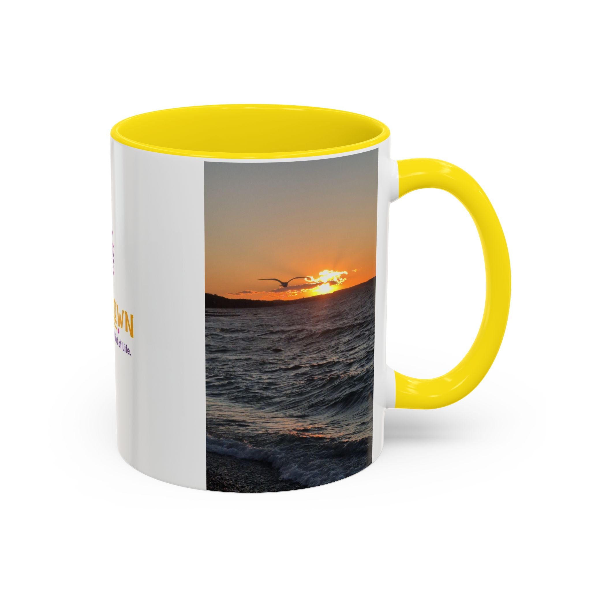 Sunset Vibes Coffee Mug – 11oz & 15oz with Inspirational 'Upsundown' Design