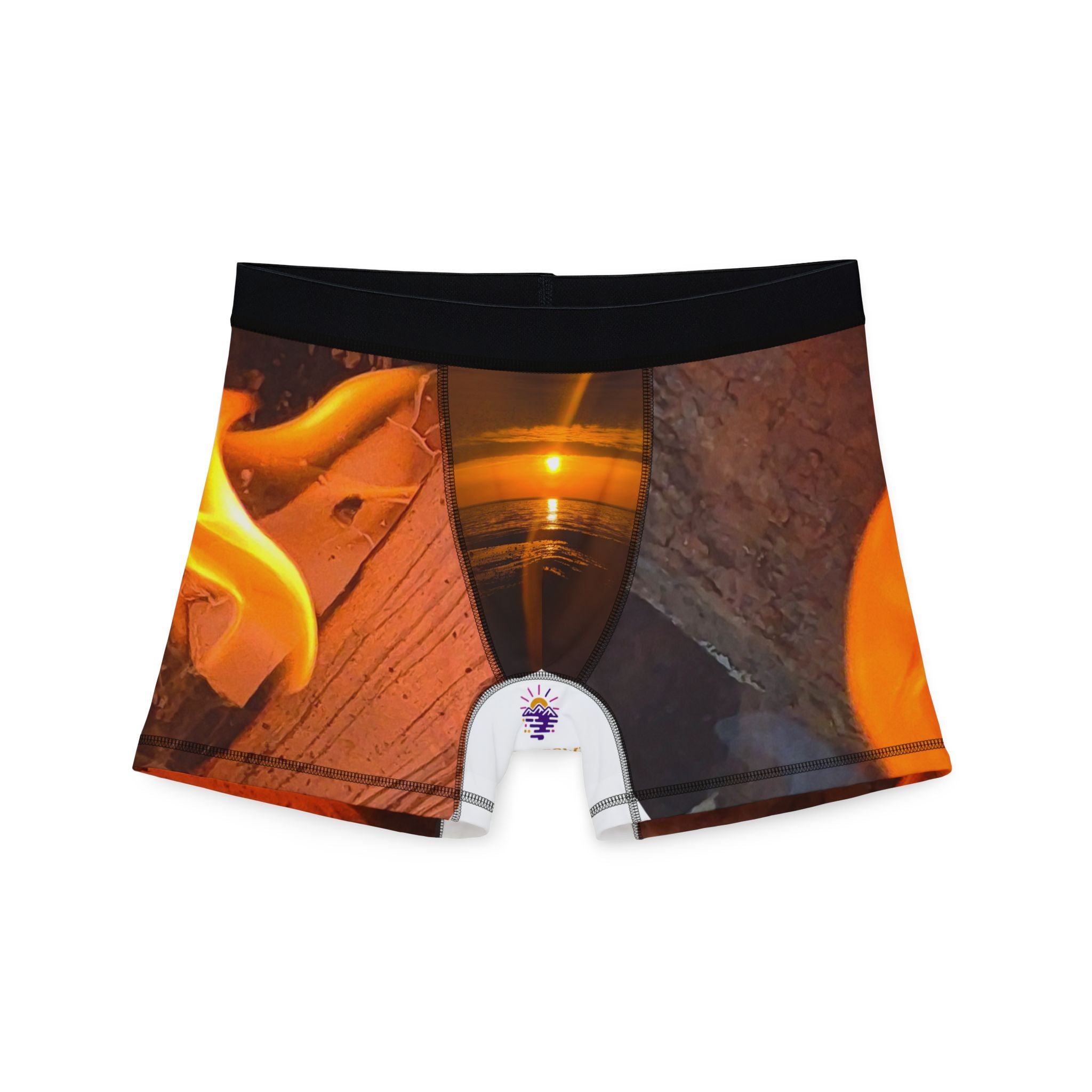 Flame Print Men's Boxers – Bold Fire Graphic Underwear
