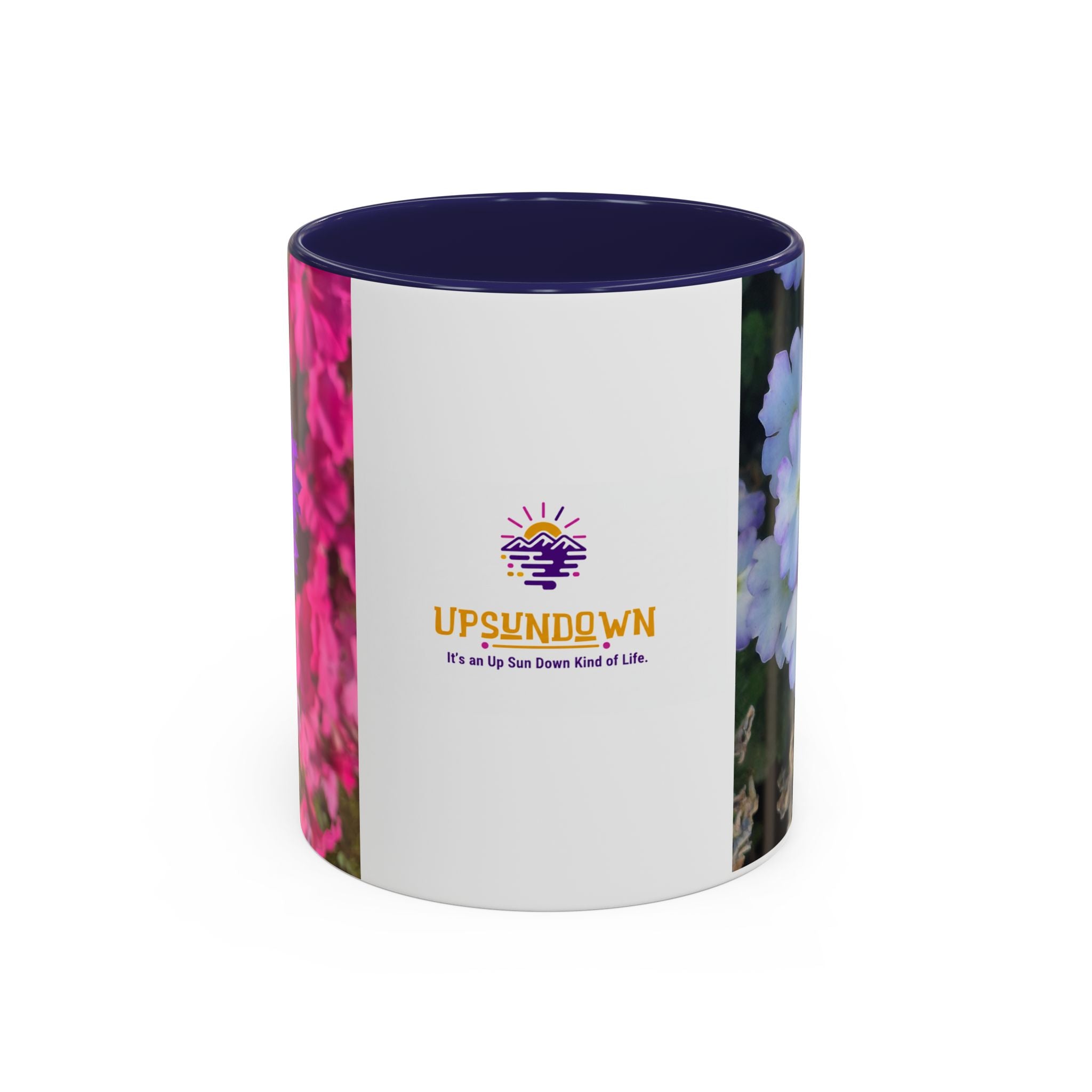 Floral Accent Coffee Mug — Upsundown Logo 11/15oz