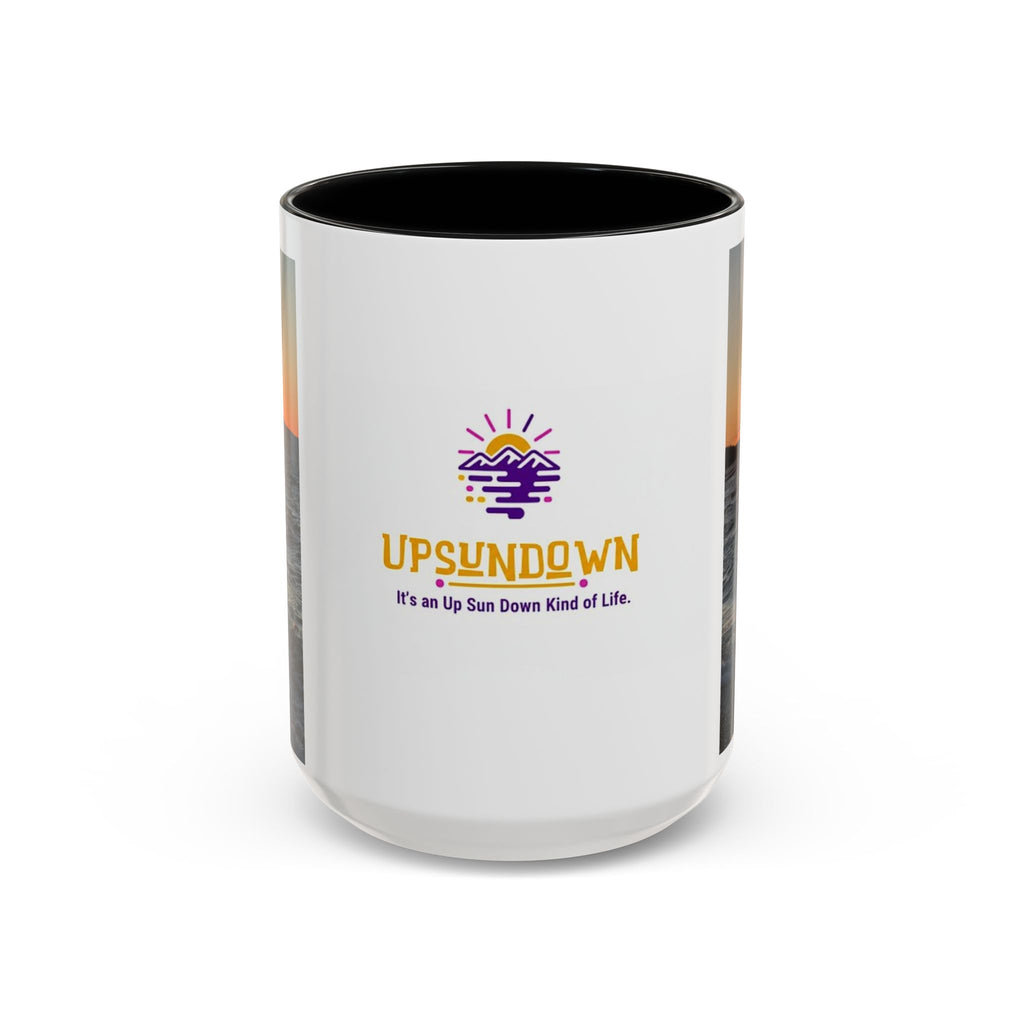 Sunset Vibes Coffee Mug – 11oz & 15oz with Inspirational 'Upsundown' Design