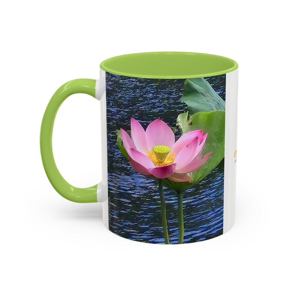 Lotus Water Garden Accent Coffee Mug — Upsundown Logo
