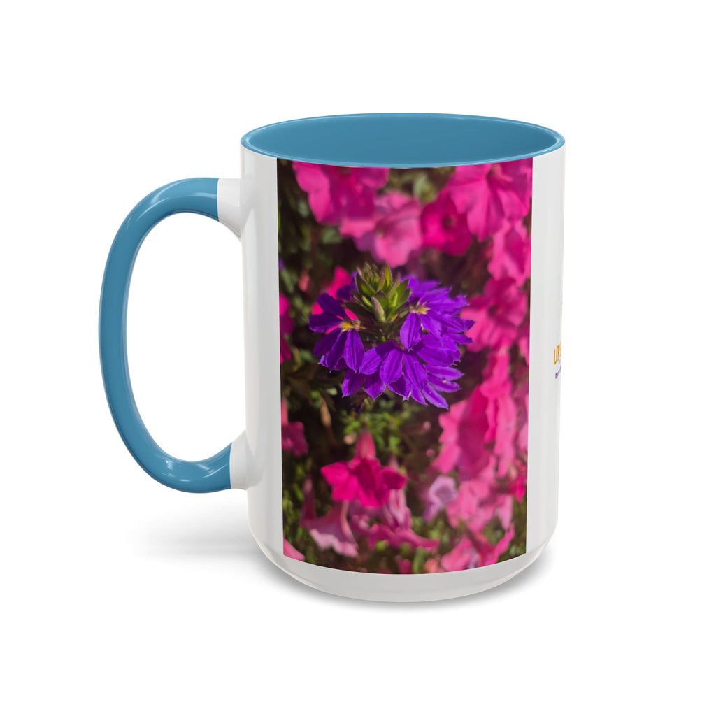 Floral Accent Coffee Mug — Upsundown Logo 11/15oz